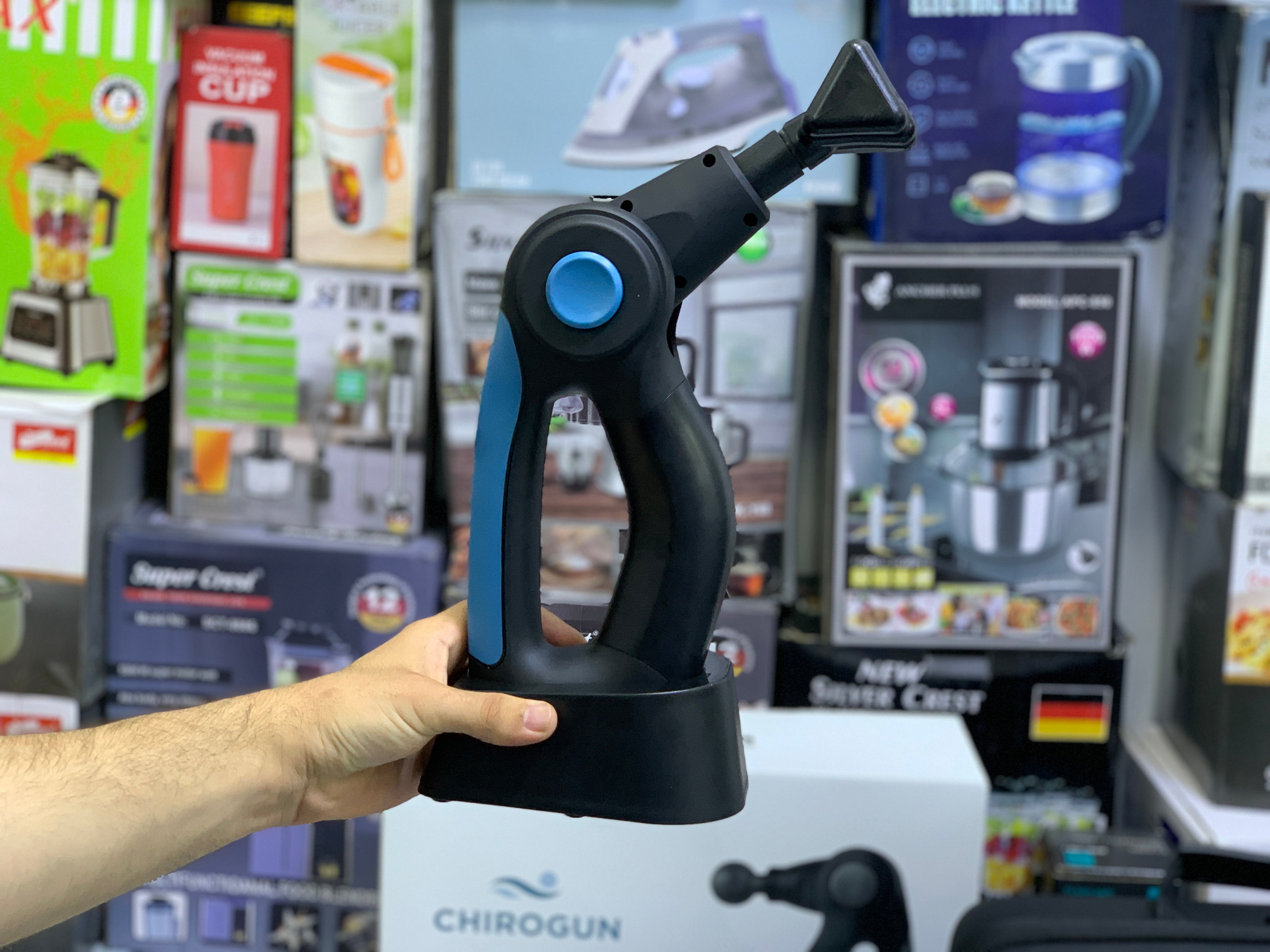 Chirogun percussion Massage Gun 4 Speeds and 17 Massage Heads with Two massage balls