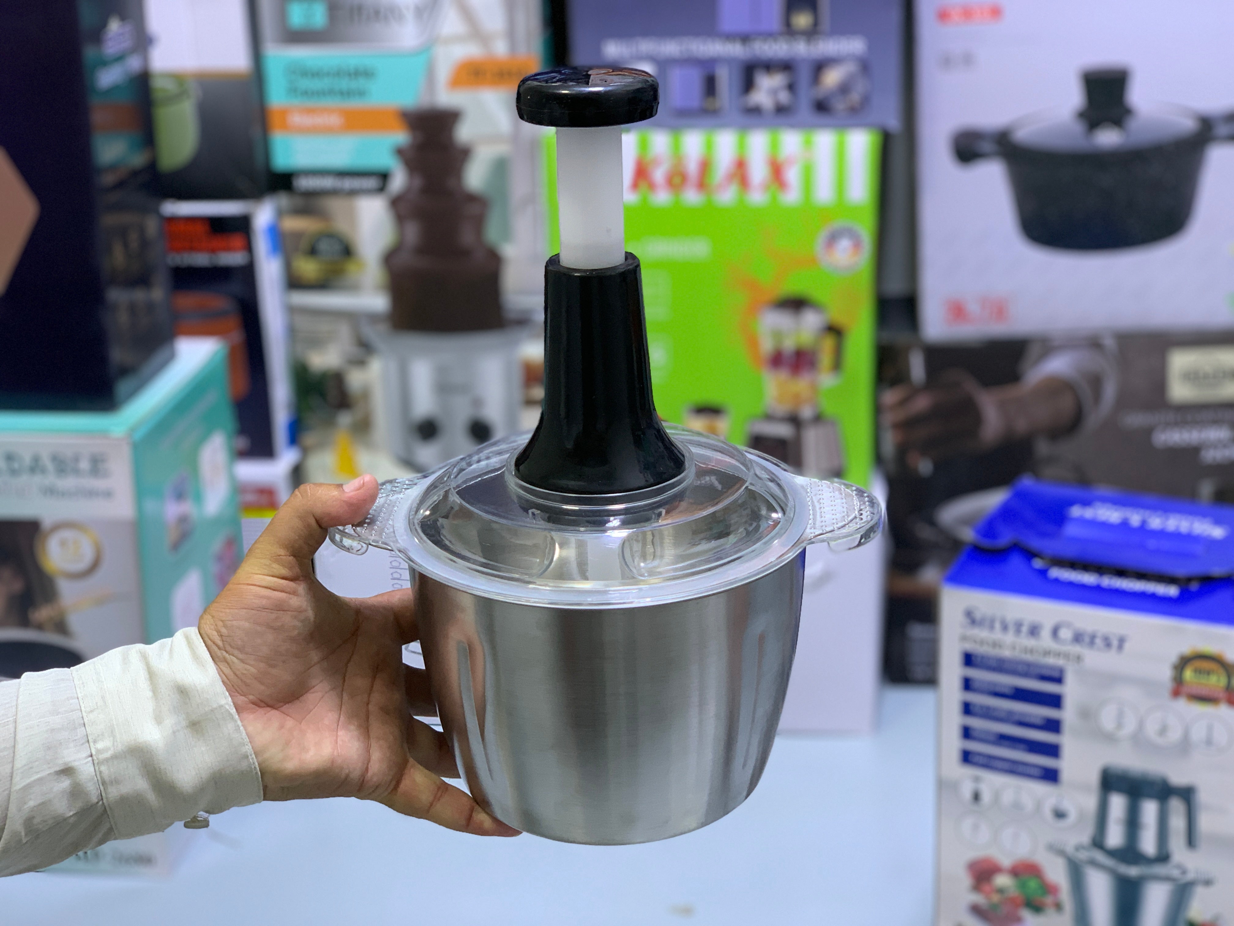 Silver crest 8 in 1 Food Chopper , Lasi Maker and Manual Chopper Full Copper Motor