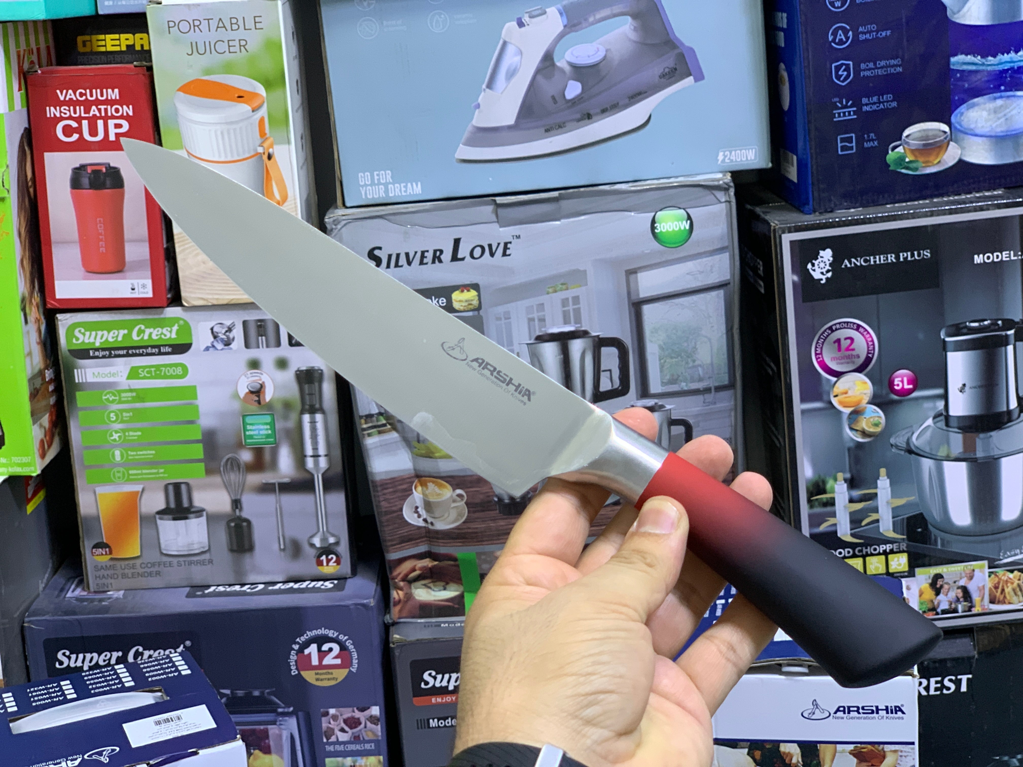 Arshia Knife Set 9 Pieces Stainless Steel