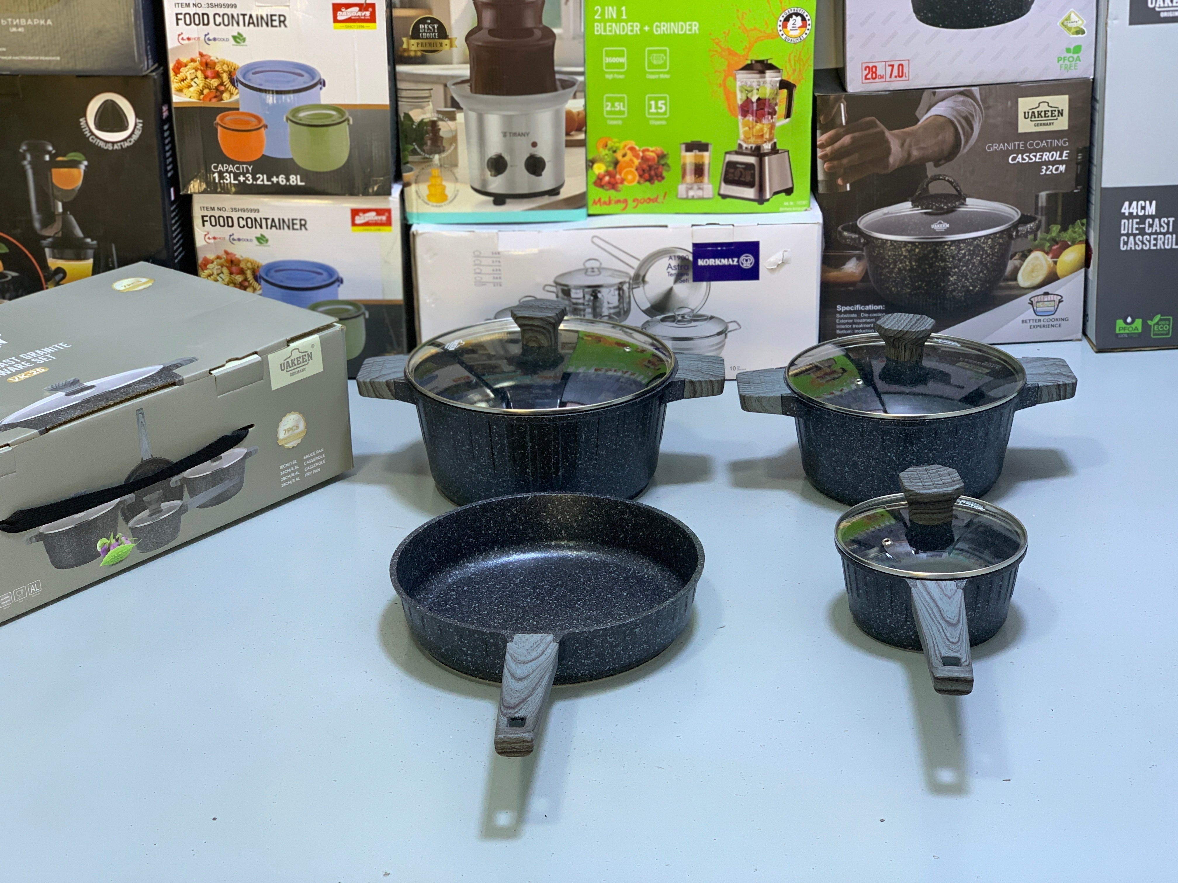 7 Pieces UAKEEN Brand Cookware Set