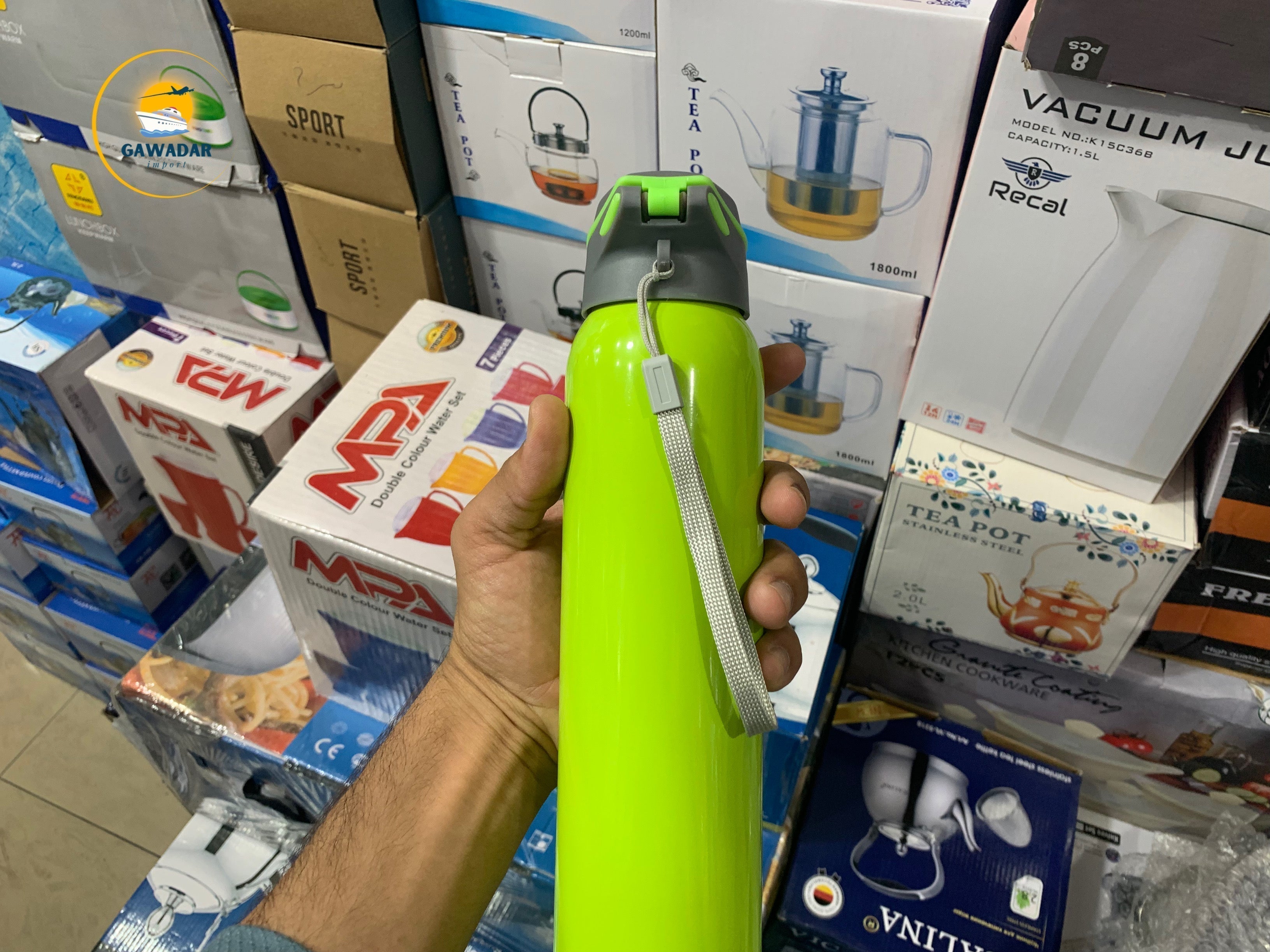 Hanif Traders's SPORT Brand Cold water bottles , Stainless Steel Built In Straw 750ml