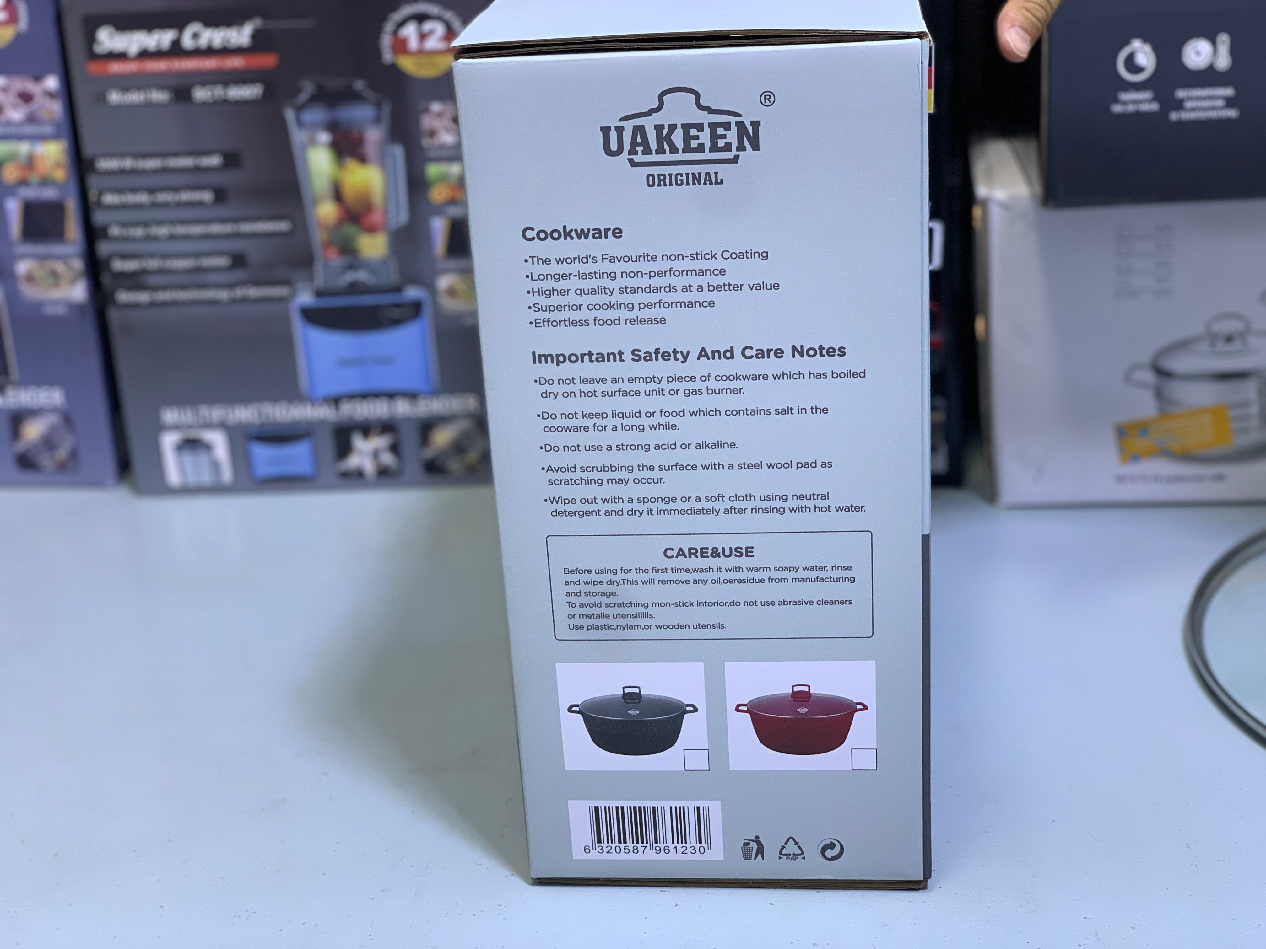 Uakeen Die-Cast Granite Casseroles-Pately or Pots