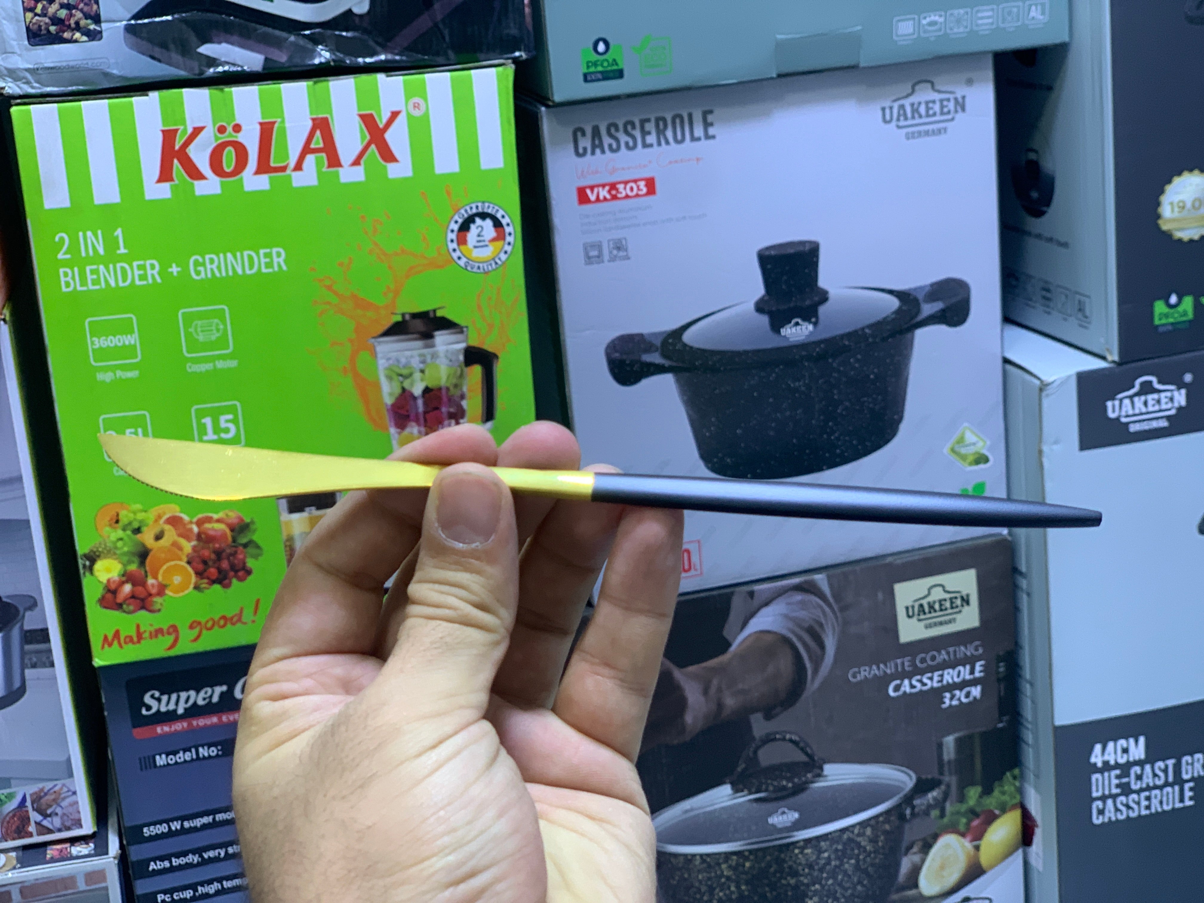 Black and Golden Cutlery Set 24 Pieces