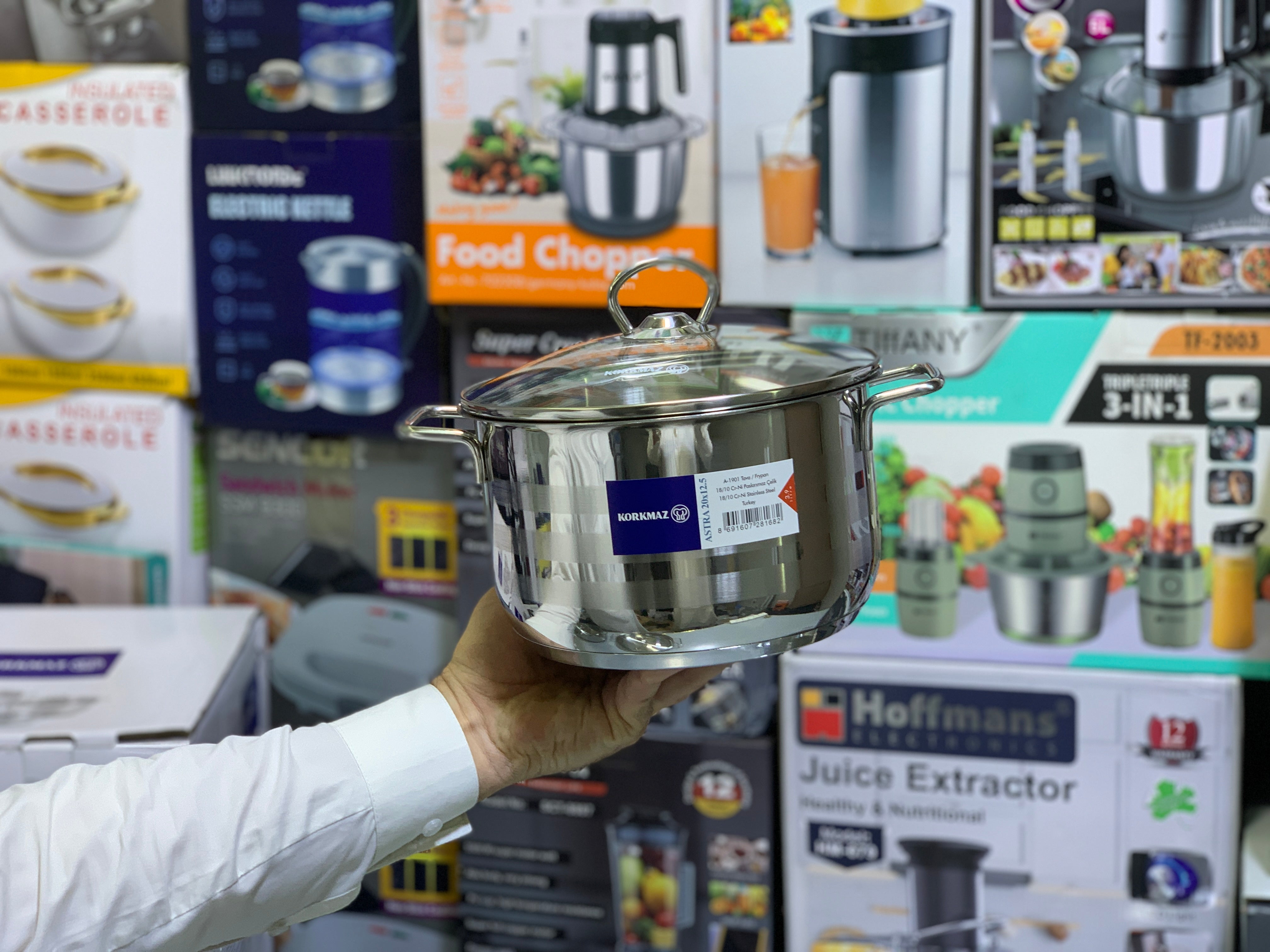 Turkey 🇹🇷 Brand Korkmaz Cookware Set 10 Pieces Stainless Steel Astra Tencere Seti 18/10 Cri-Ni