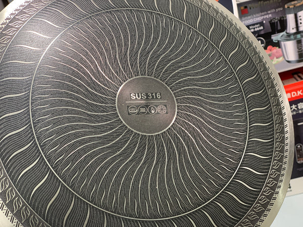 Laser Coating Tawa with Folding Wooden Handle 34cm