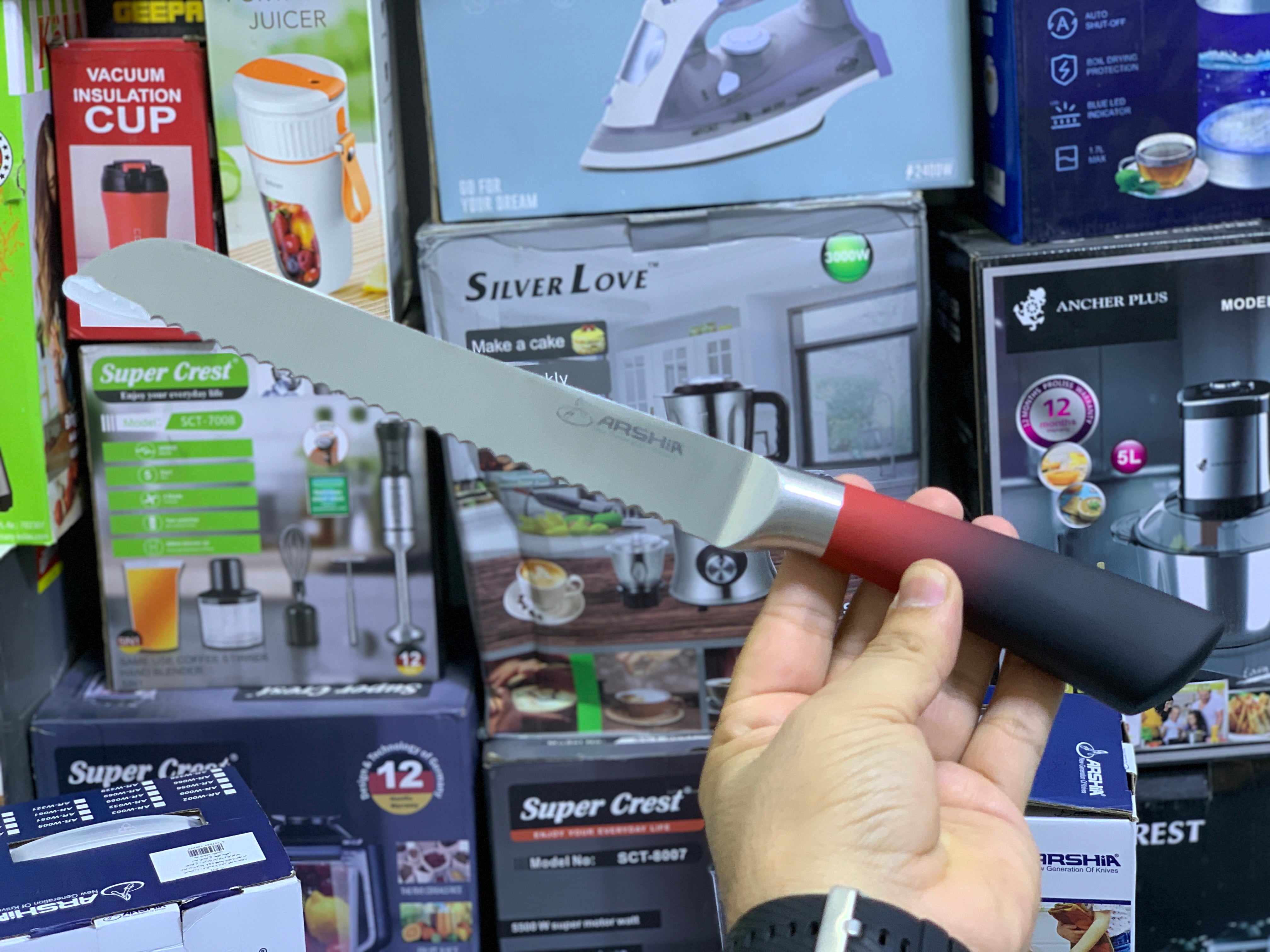 Arshia Knife Set 9 Pieces Stainless Steel