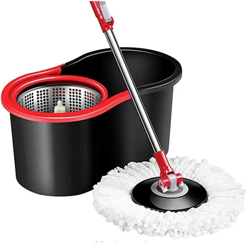Hanif Traders™ 360 Degree Spin Mop, Floor Cleaning, Stainless Steel Dry Basket for Home, Office and Kitchen