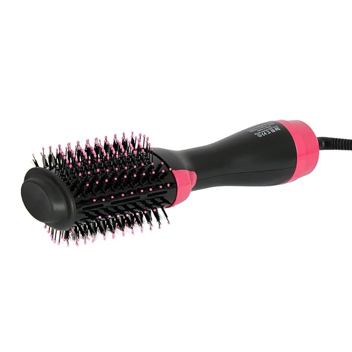 Hanif Traders™ 3-In-1 Electric One Step Hair Straightening Brush One Step Hot Air Brush Dryer + Styler