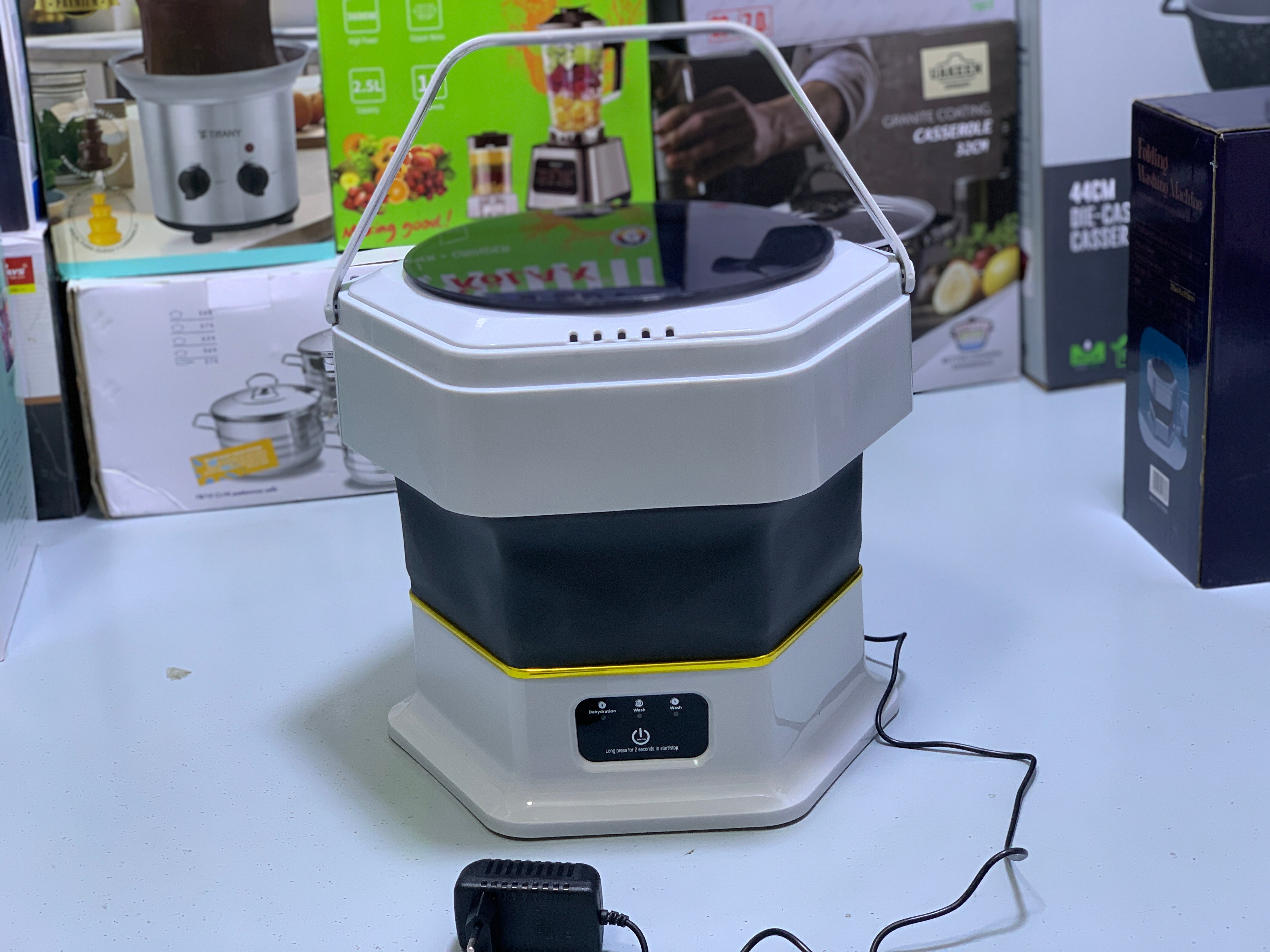 Folding portable washing machine