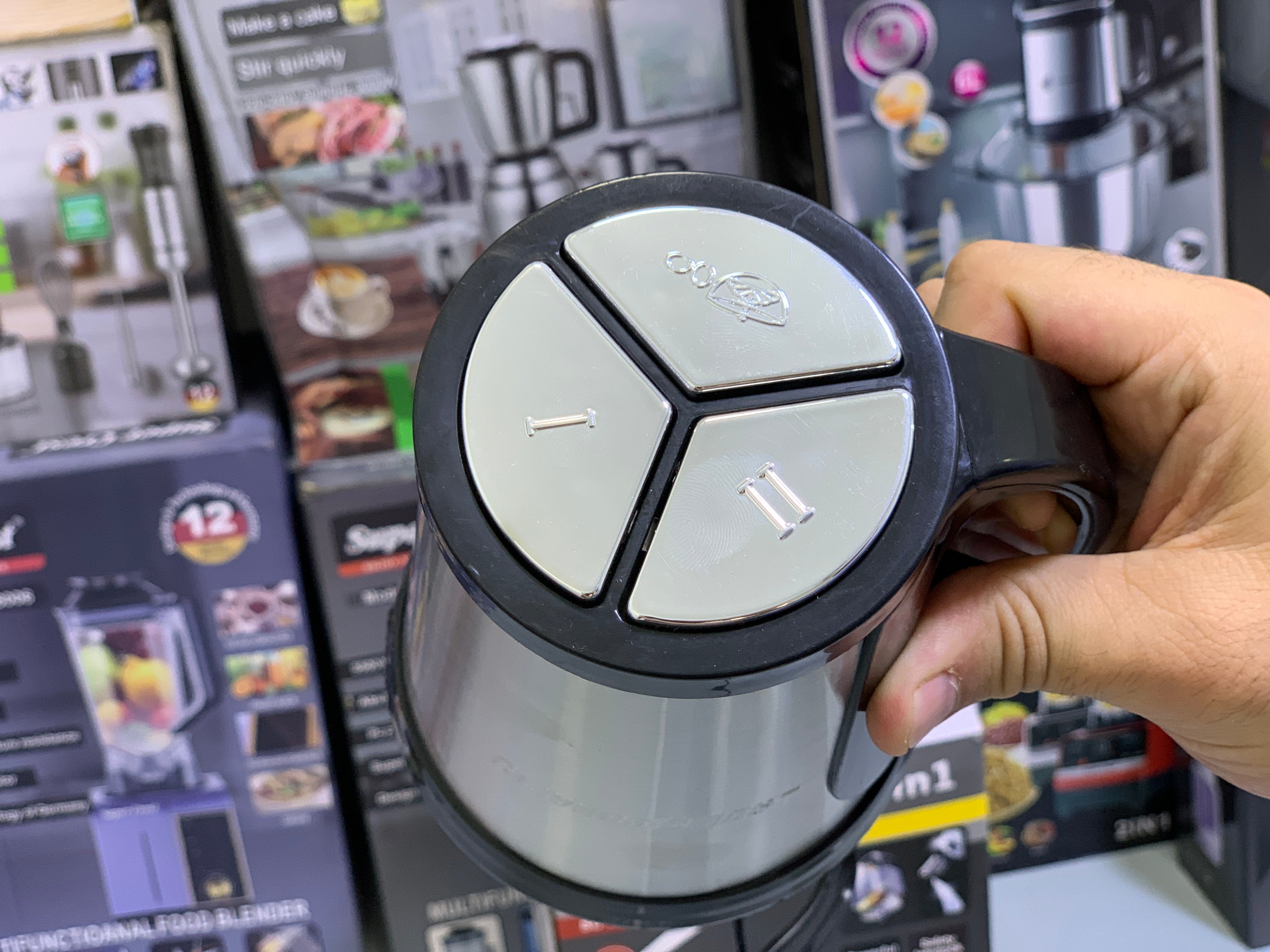 6 in 1 Food Chopper and Garlic Shredder,  double bowls and double blades