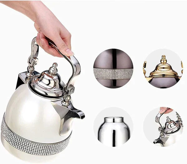 Arabian Insulation Pot Thermos Thermos Glass Bile Kettle Water Bottle (Color: White)