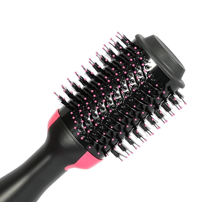 Hanif Traders™ 3-In-1 Electric One Step Hair Straightening Brush One Step Hot Air Brush Dryer + Styler