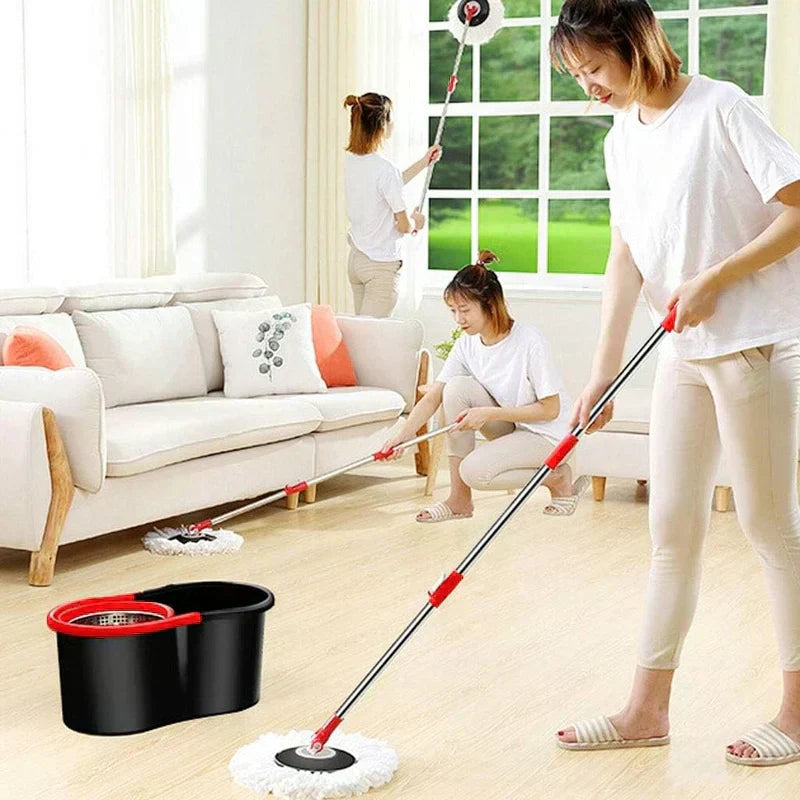Hanif Traders™ 360 Degree Spin Mop, Floor Cleaning, Stainless Steel Dry Basket for Home, Office and Kitchen