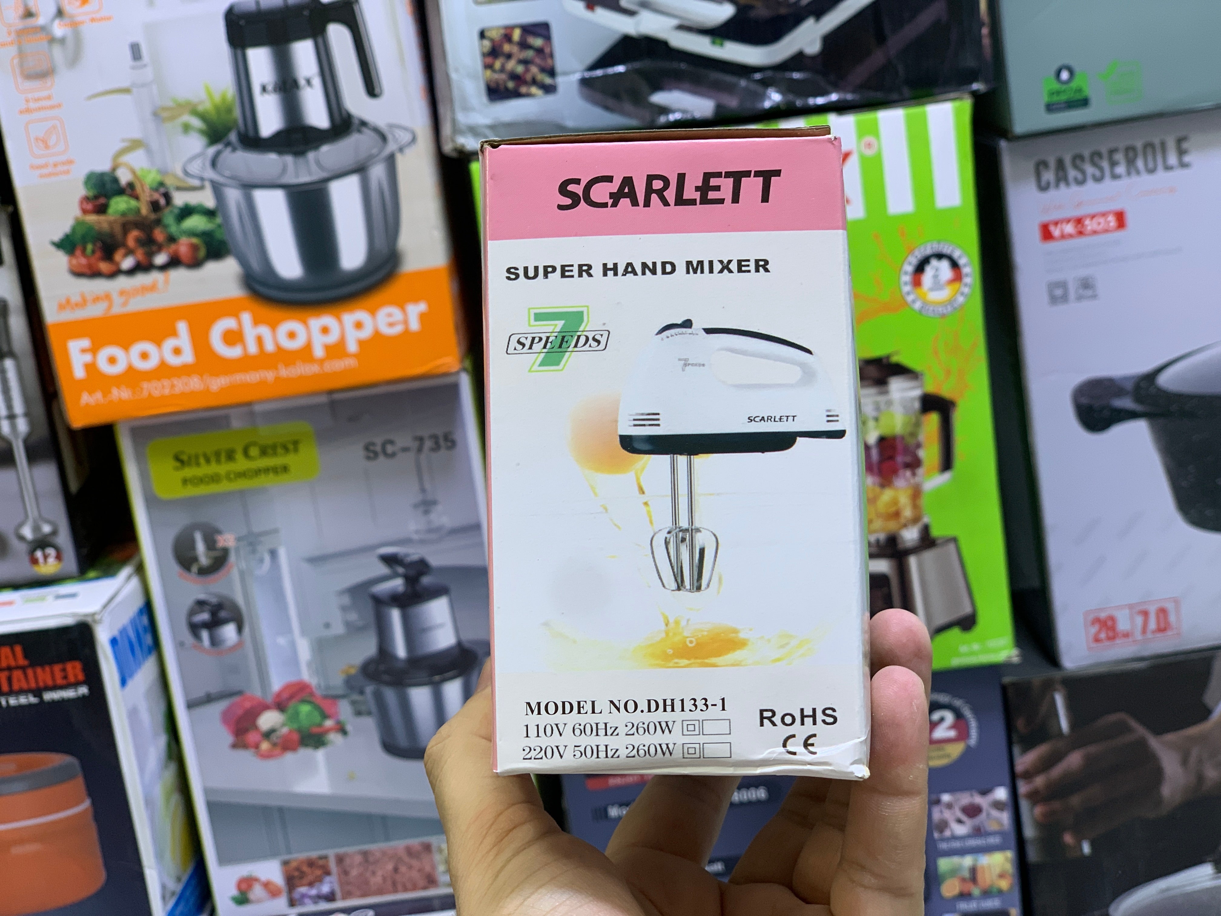 SCARLETT Super Hand Mixer 7 Speeds Easy to Hold and 260w