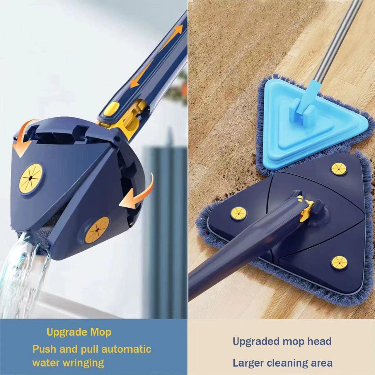 Hanif Traders™ Triangle Mop For Cleaning Floors, Walls, Tales and Solar Panels Trending Product
