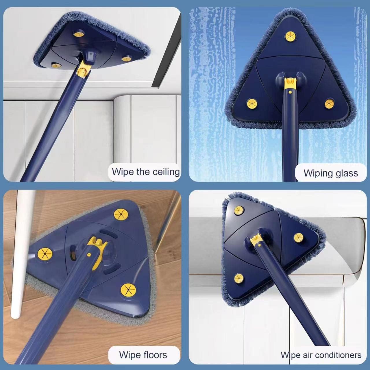 Hanif Traders™ Triangle Mop For Cleaning Floors, Walls, Tales and Solar Panels Trending Product
