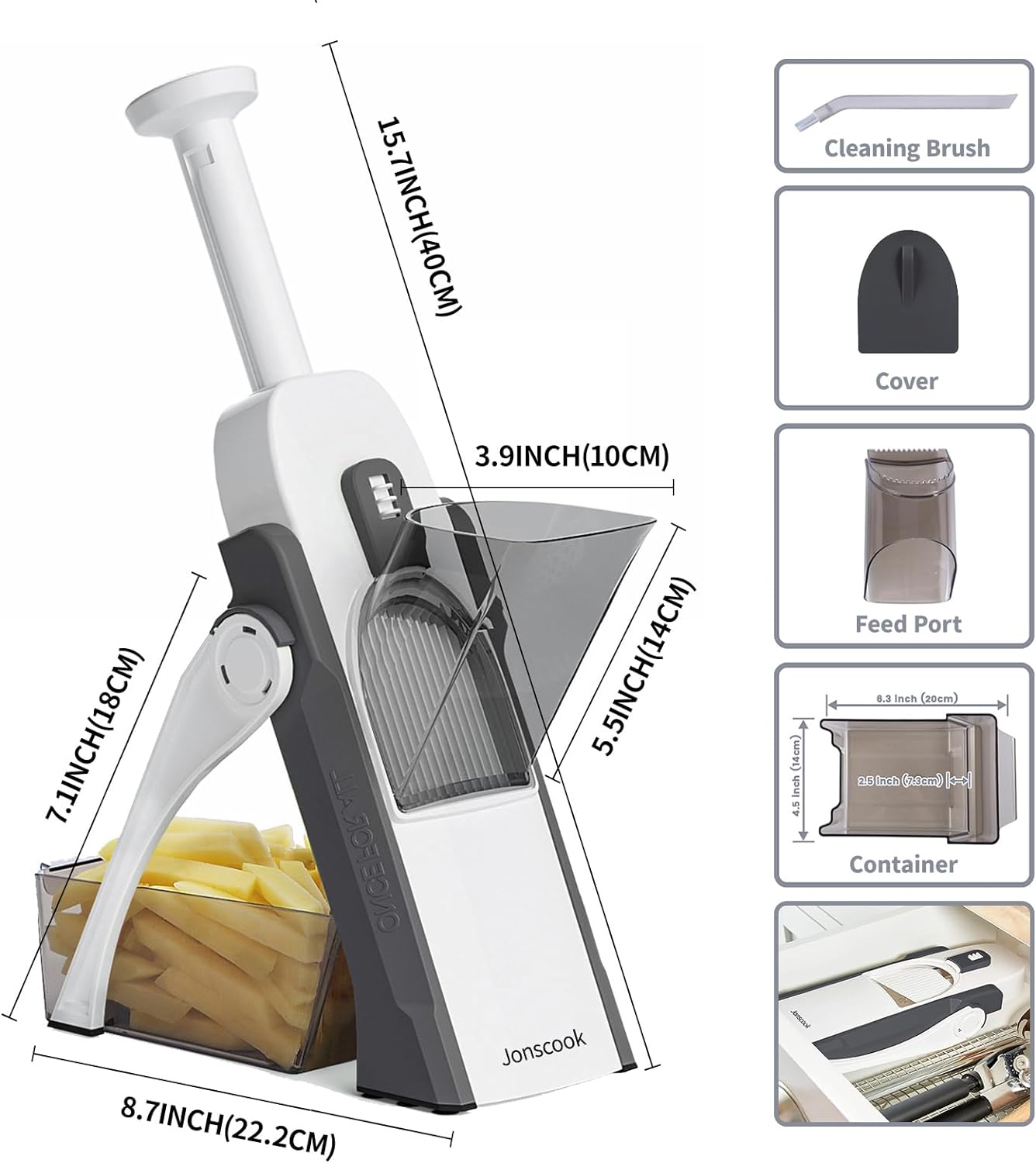 Hanif Traders™ Ramazan GIFT Vegetable Cutter, French Fry Cutter Onion Chopper Vegetable Slicer Fruit Cutter Dicer, Multifunctional Kitchen Gadgets