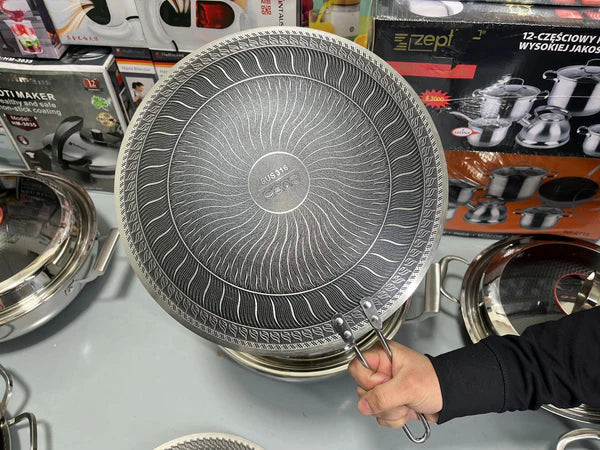 Laser Coating Taw 34cm With Long Handle Non Stick and Stainless Steel