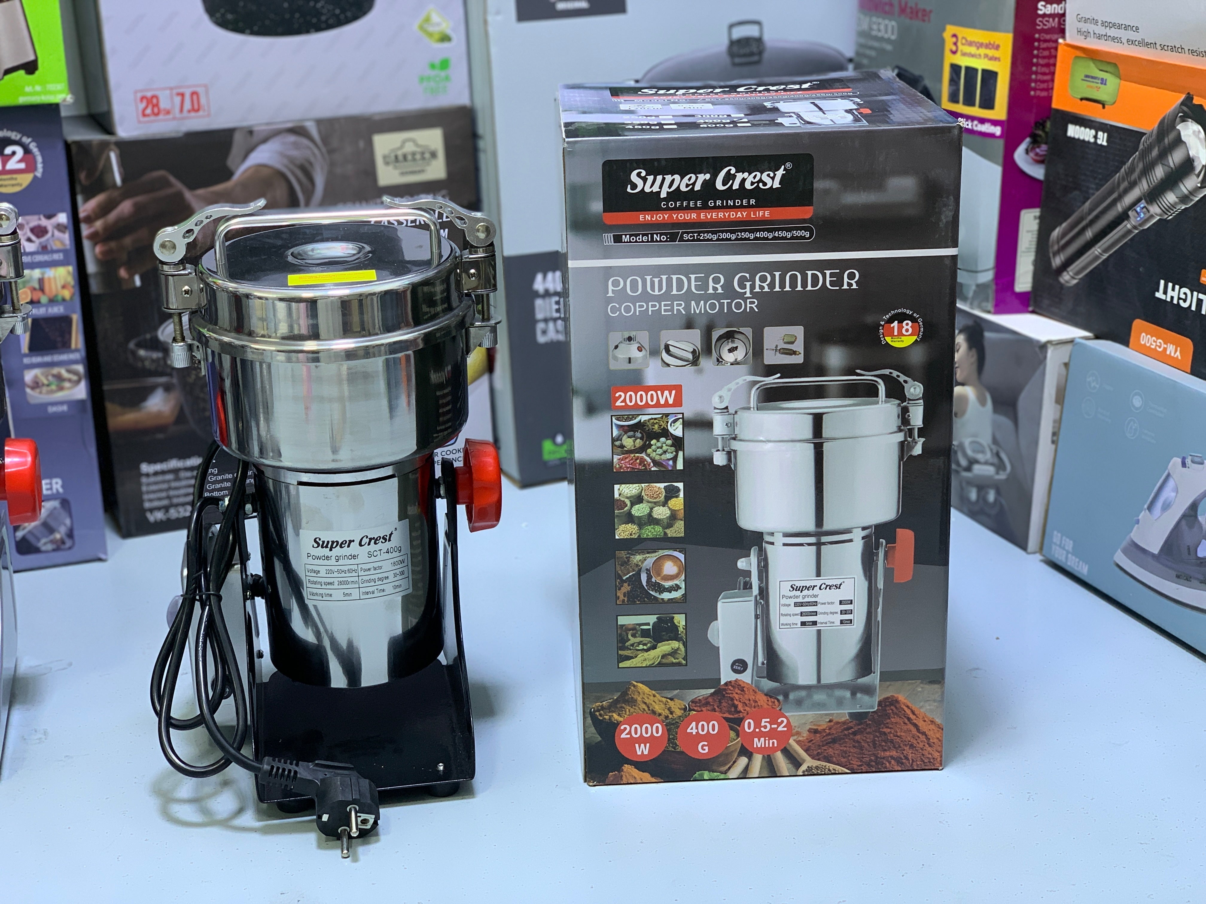 Super Crest Spice Grinders Stainless Steel blades