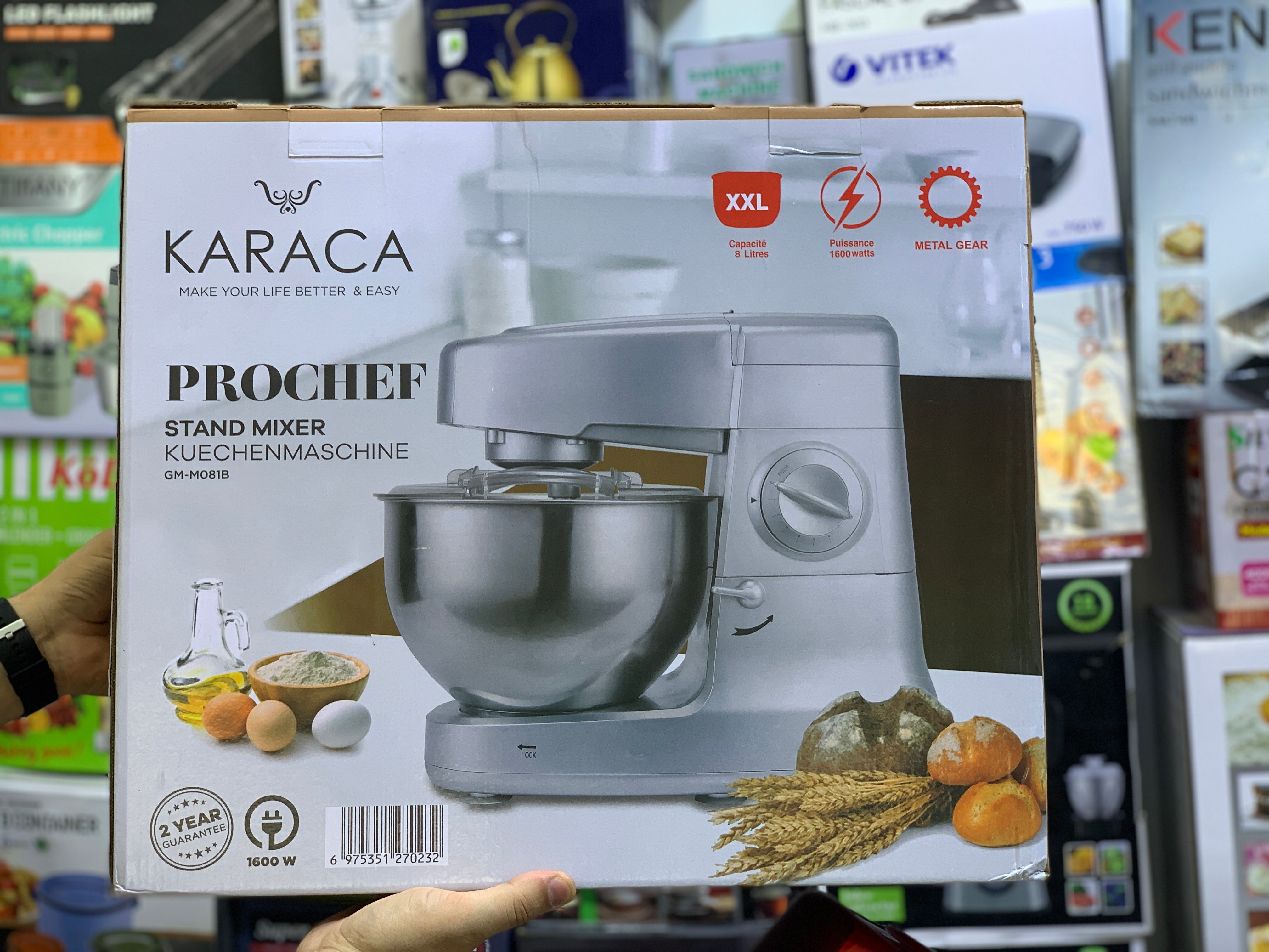 Karaca Prochef Stand Mixer 8L 1600w Metal Gear