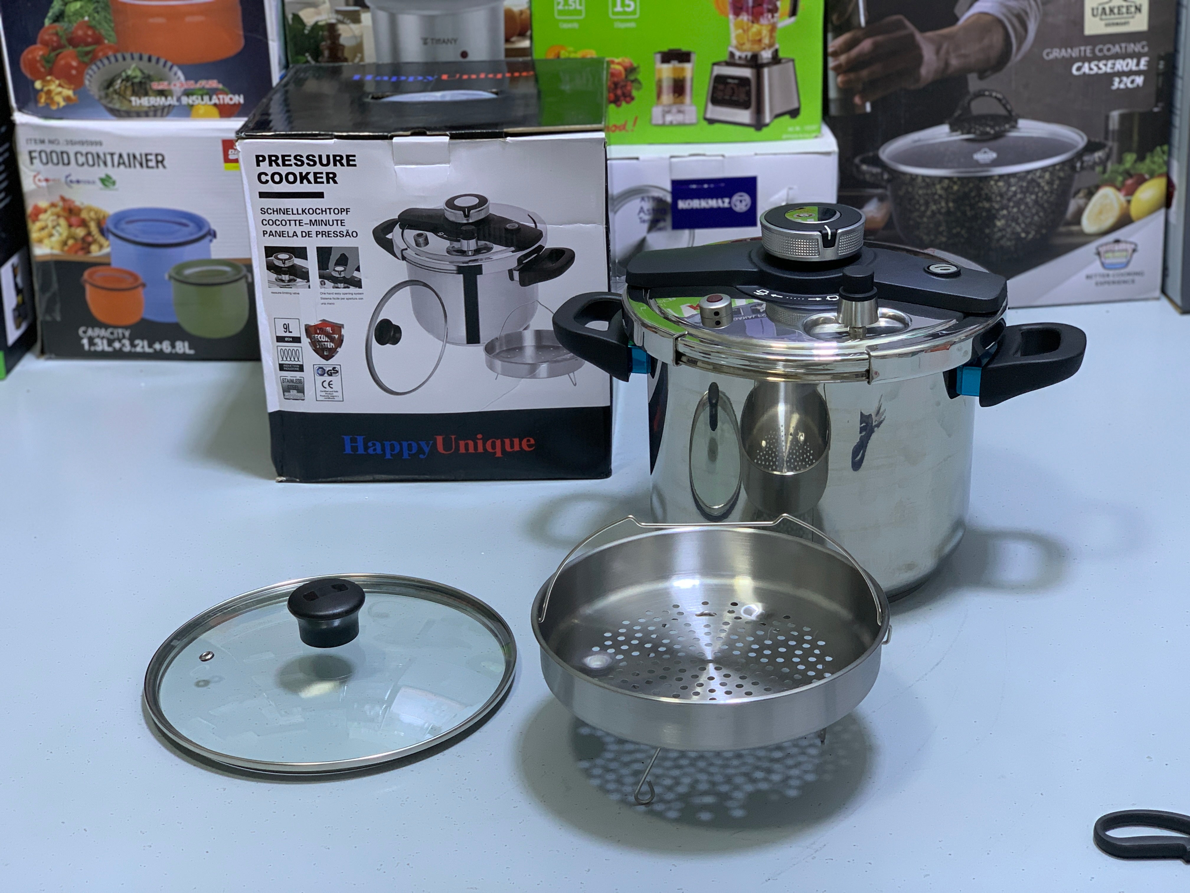 9L 2 in 1 Pressure Cooker Stainless Steel