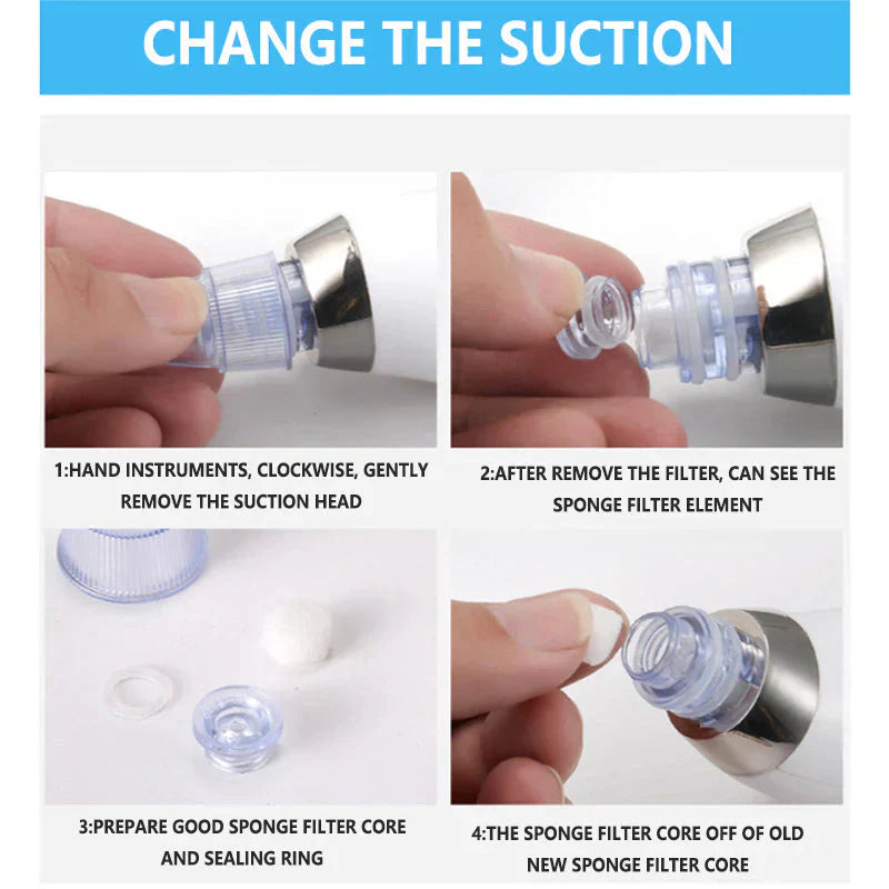 Hanif Traders™ 4 in 1 Derma Blackhead Remover Machine