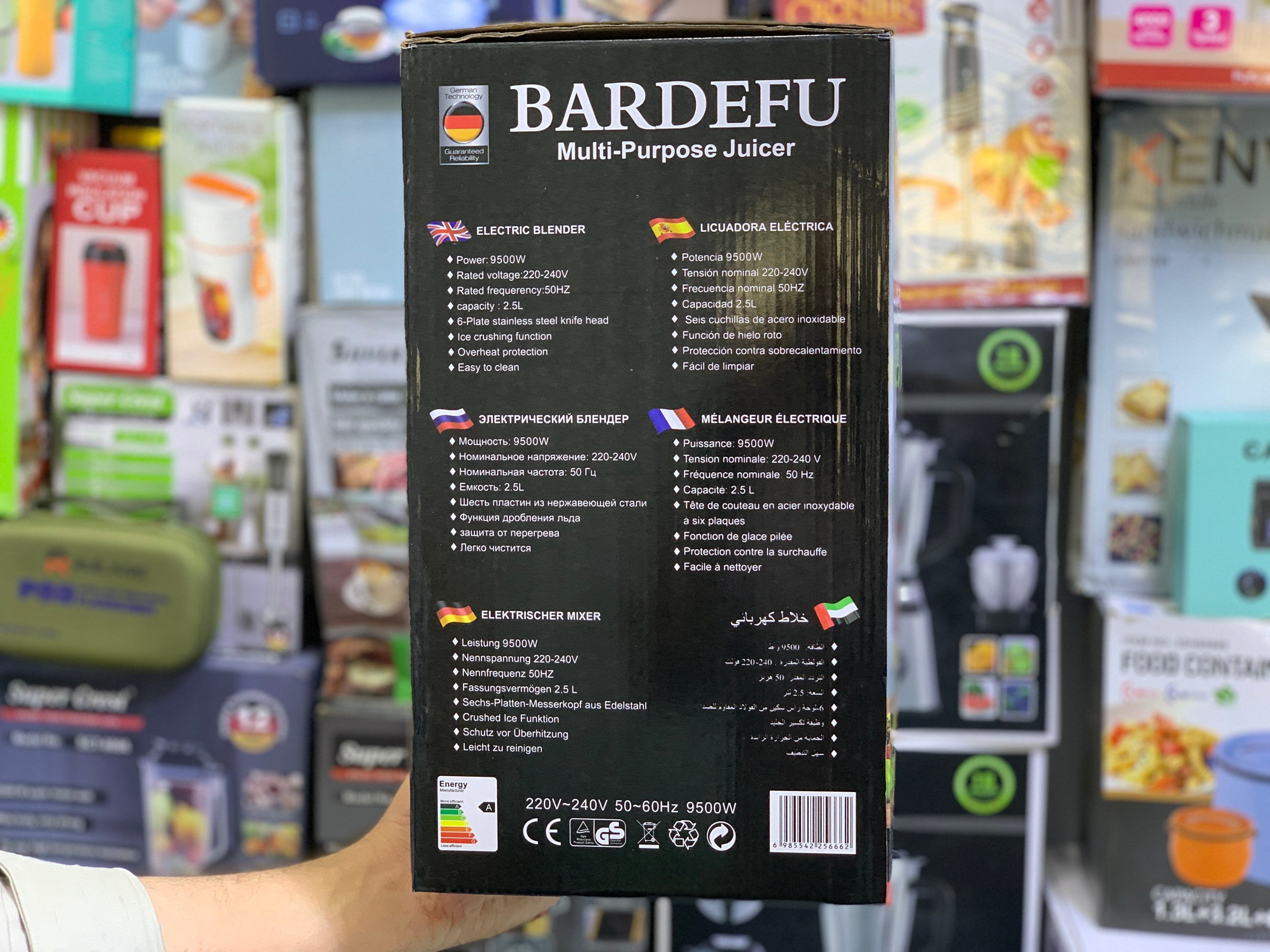 Bardefu 3 in 1 Blender , Chopper and Grinder Model: BF-5040 Copper Motor 9500w and 2.5L