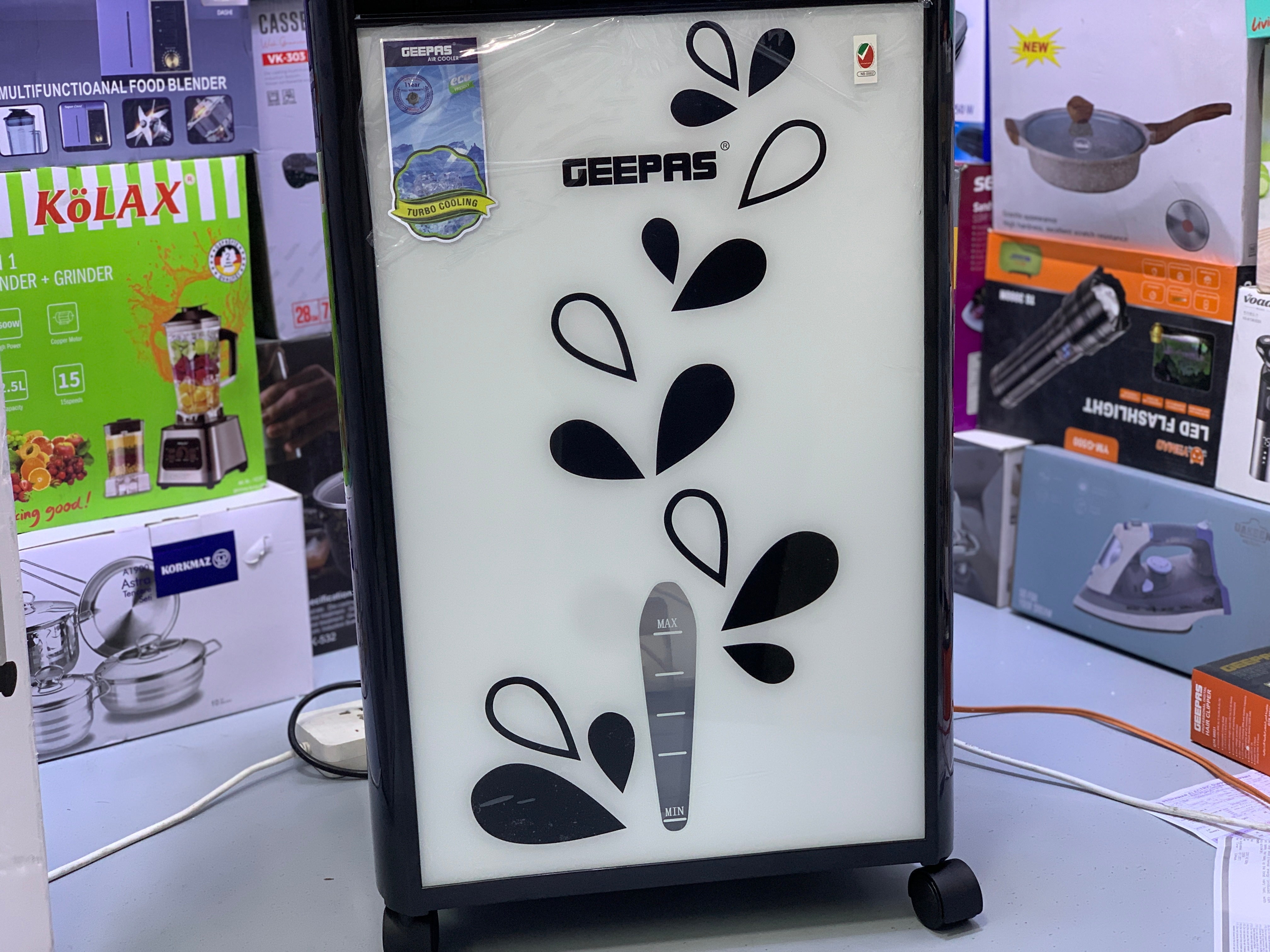 Geepas air cooler BIG Water Tank HoneyComb Pattern cooling technology 150w