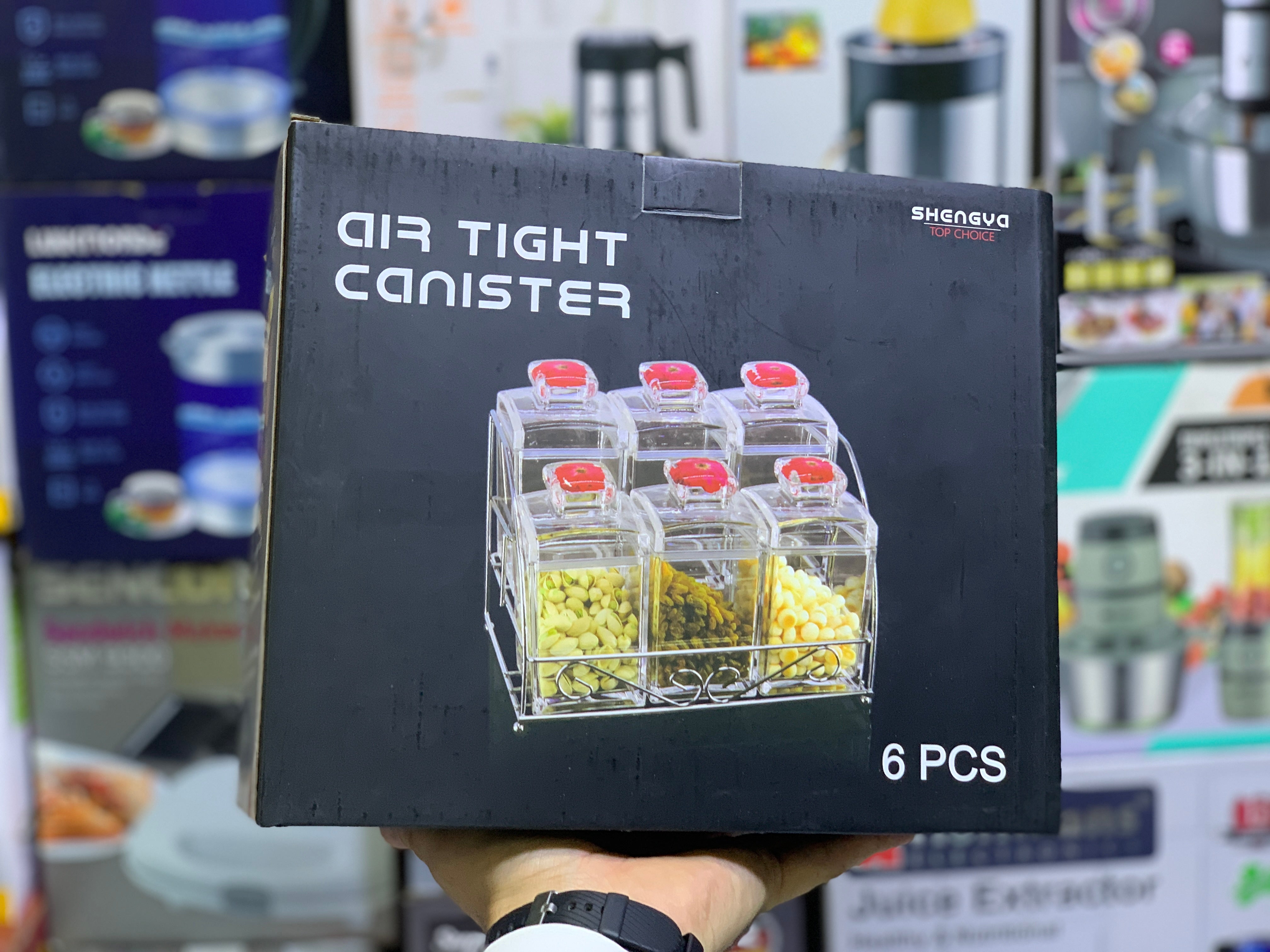 6 Pieces Kitchen Spice Seasoning 🧂 Tanks, Kitchen Storage Organizer, Airtight Storage Jars