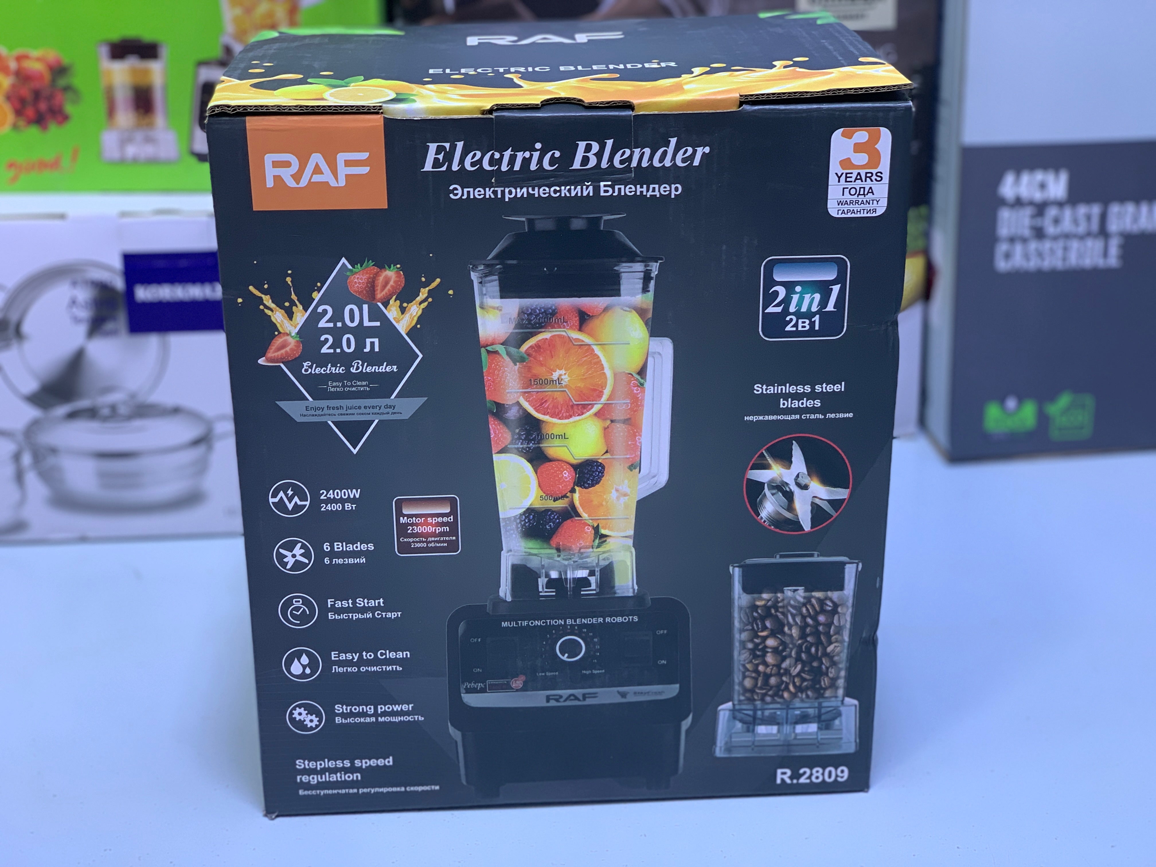 Raf Electric Blender Juicer-2400w Model: R 2809