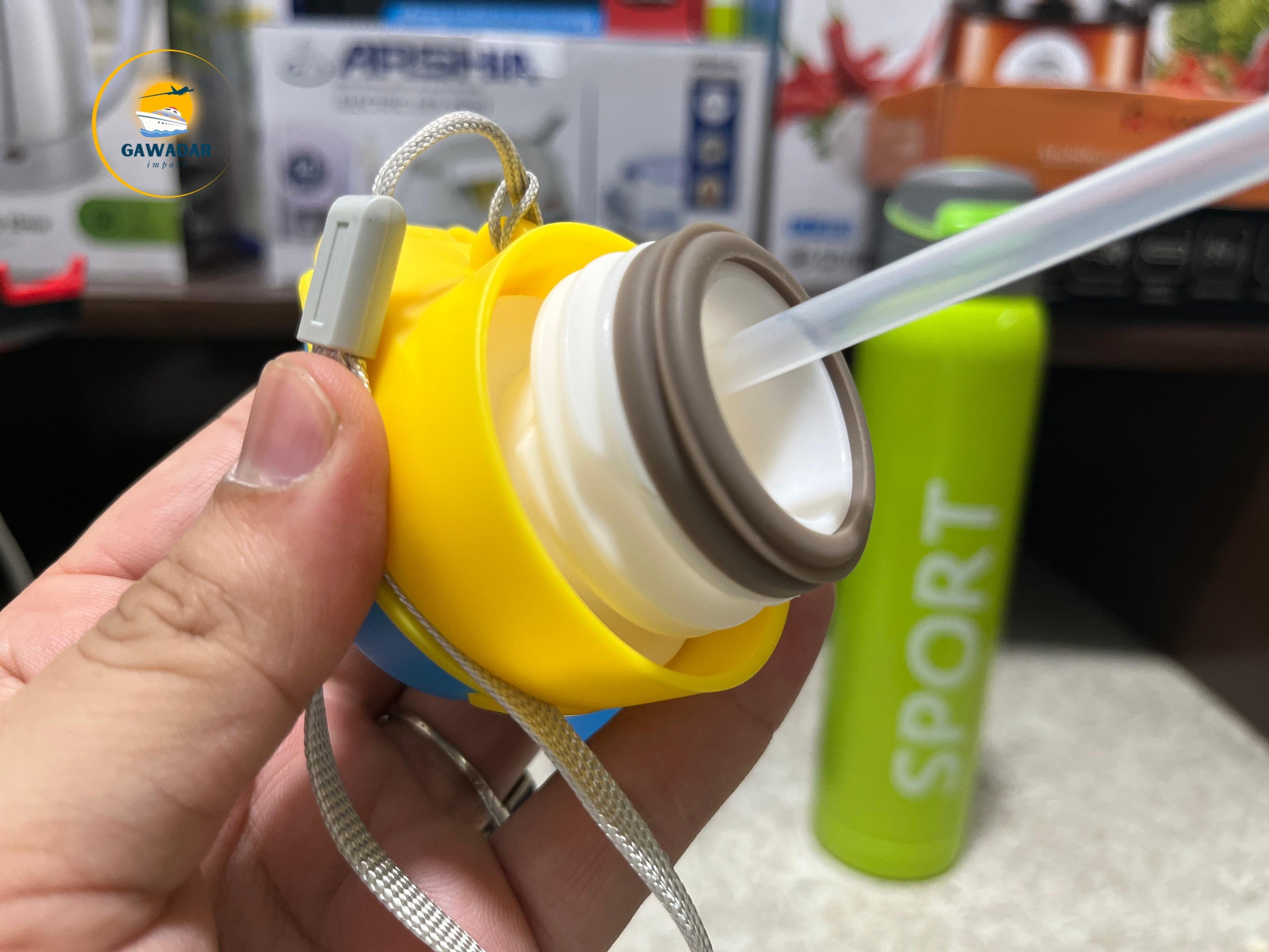 Hanif Traders's SPORT Brand Cold water bottles , Stainless Steel Built In Straw 750ml