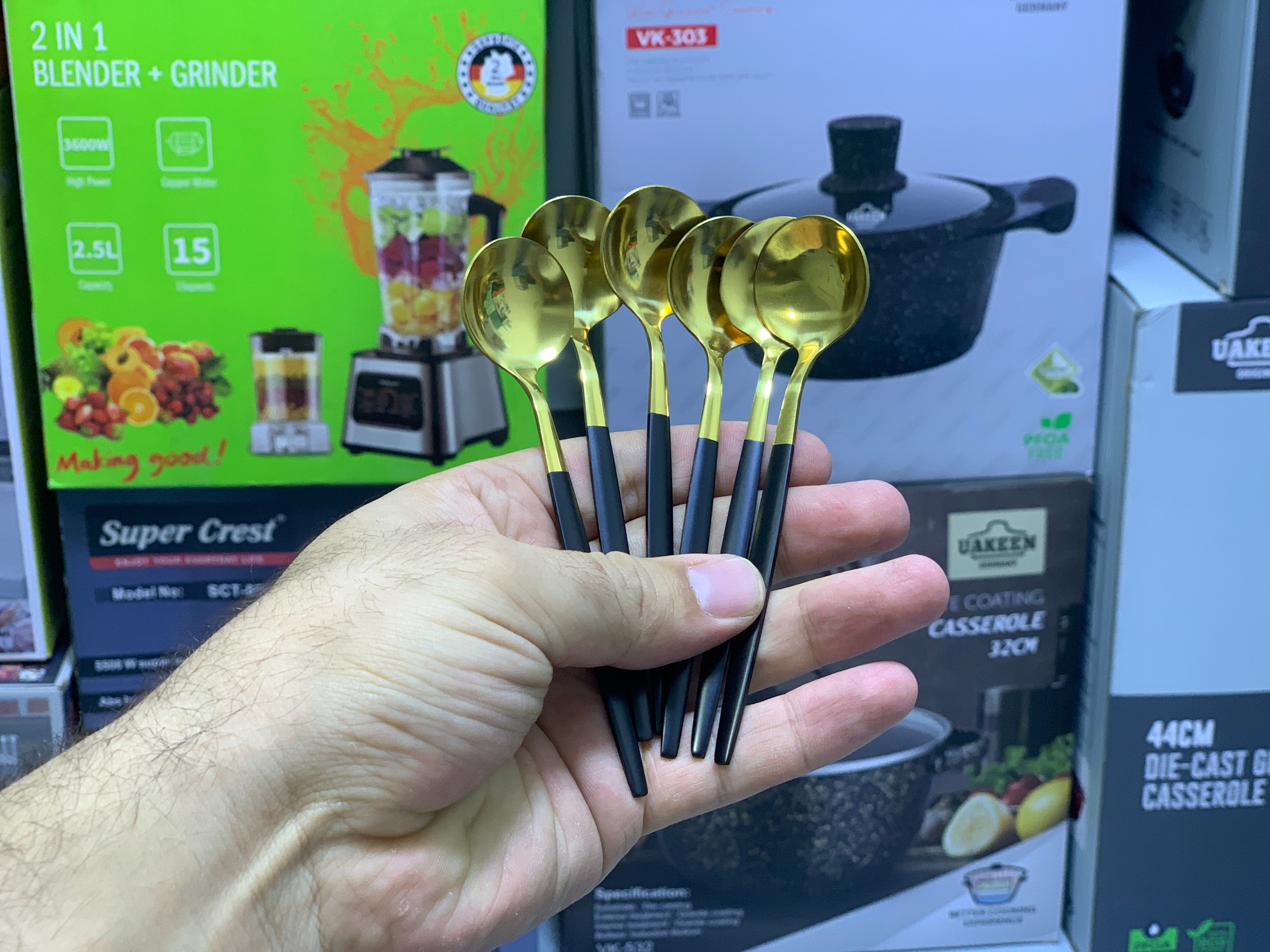 Black and Golden Cutlery Set 24 Pieces