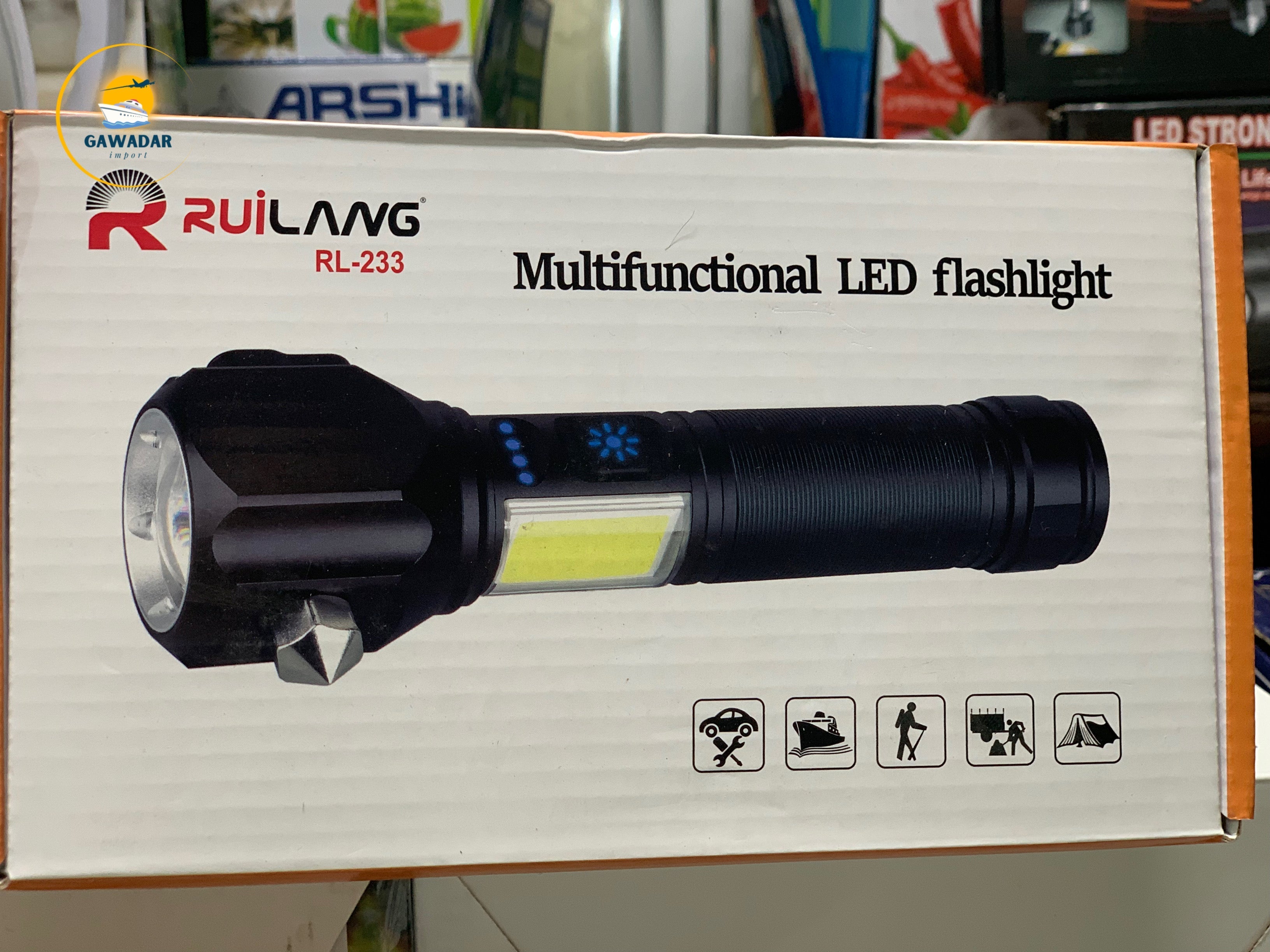 Hanif Traders's Rawilang RL-233 LED Bright Light Torch 1KM Range