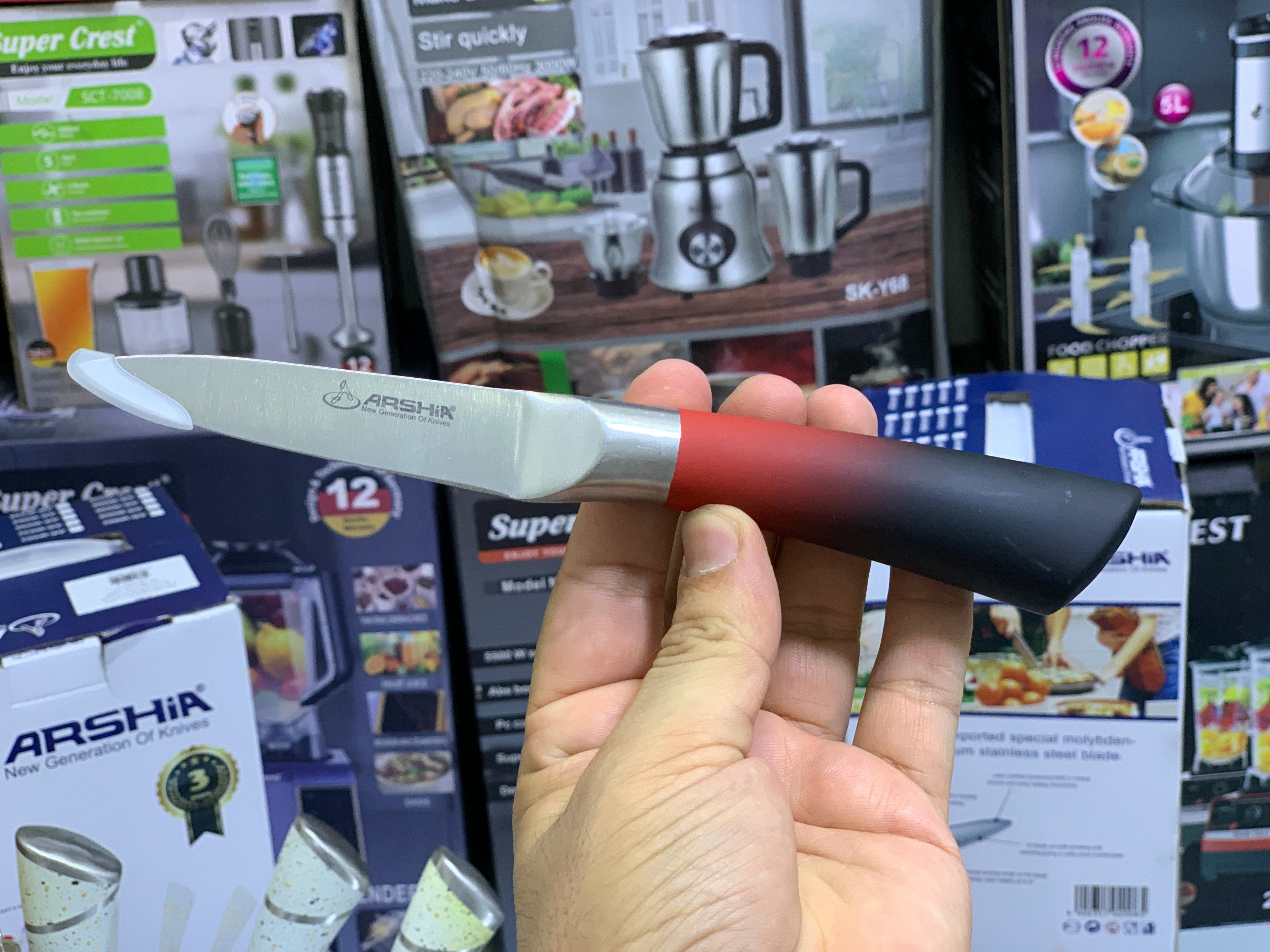 Arshia Knife Set 9 Pieces Stainless Steel