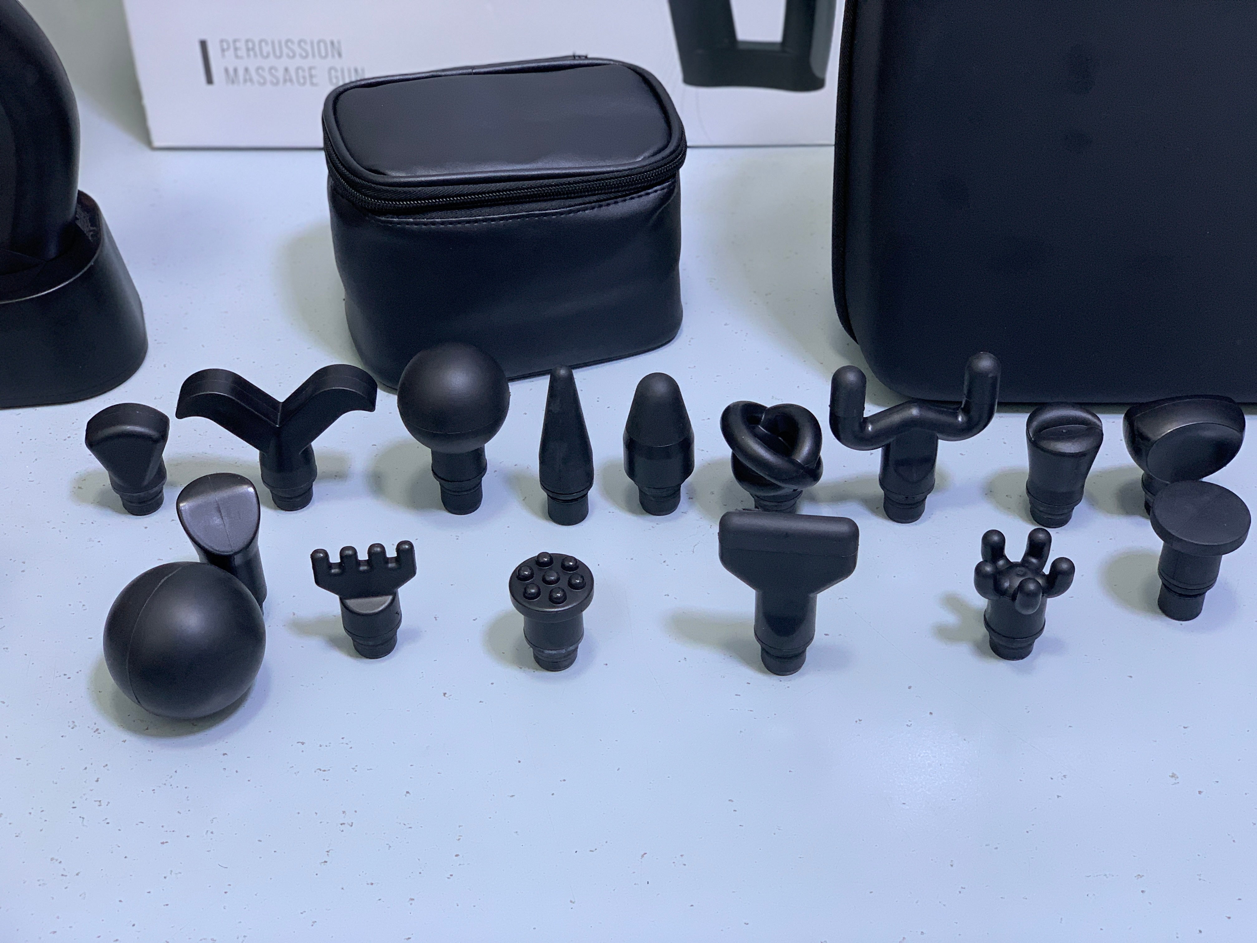 Chirogun percussion Massage Gun 4 Speeds and 17 Massage Heads with Two massage balls