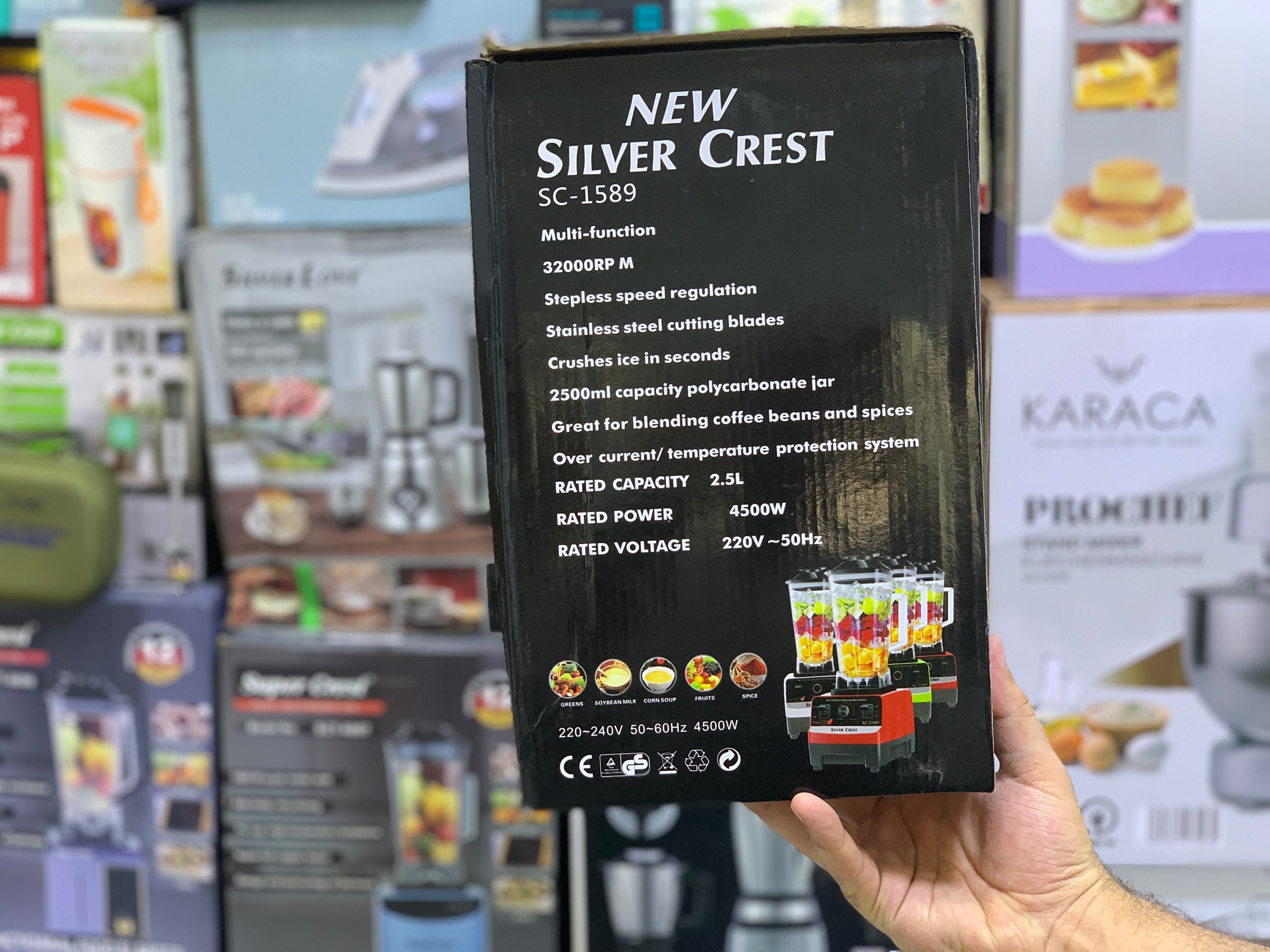 Silver Crest 2 in 1 Blender and Grinder Model: SC-1589 2.5L 4500w