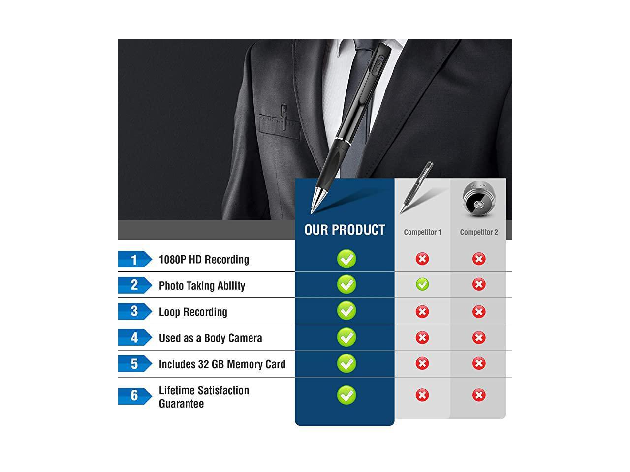 Hanif Traders™ Mini Spy Camera 1080P HD Recording Spy Pen Camera, Hidden Camera Pen ,  Mini Hidden Camera