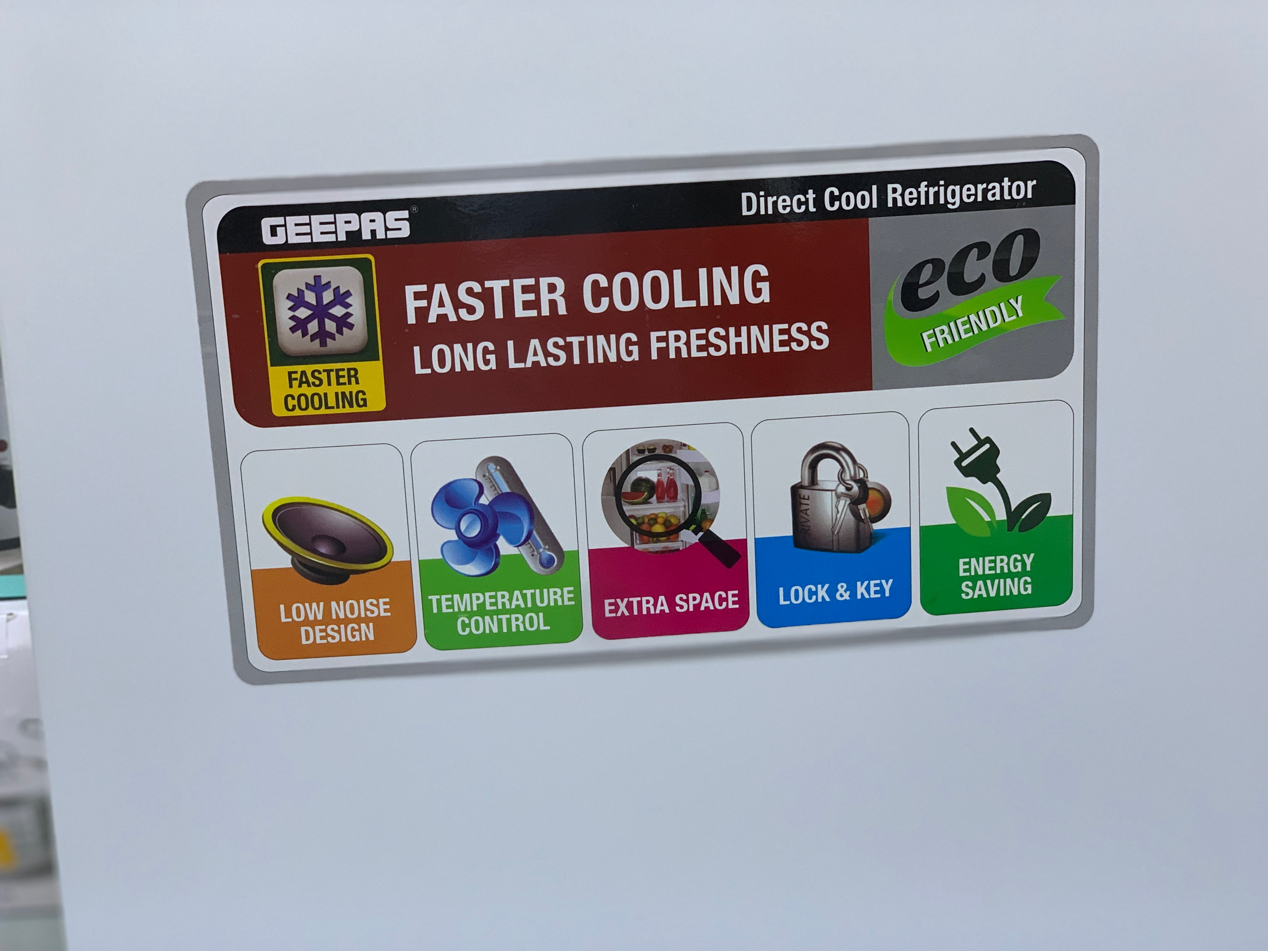 GEEPAS Mini Refrigerator 40L Space saving and efficient for Office and Room