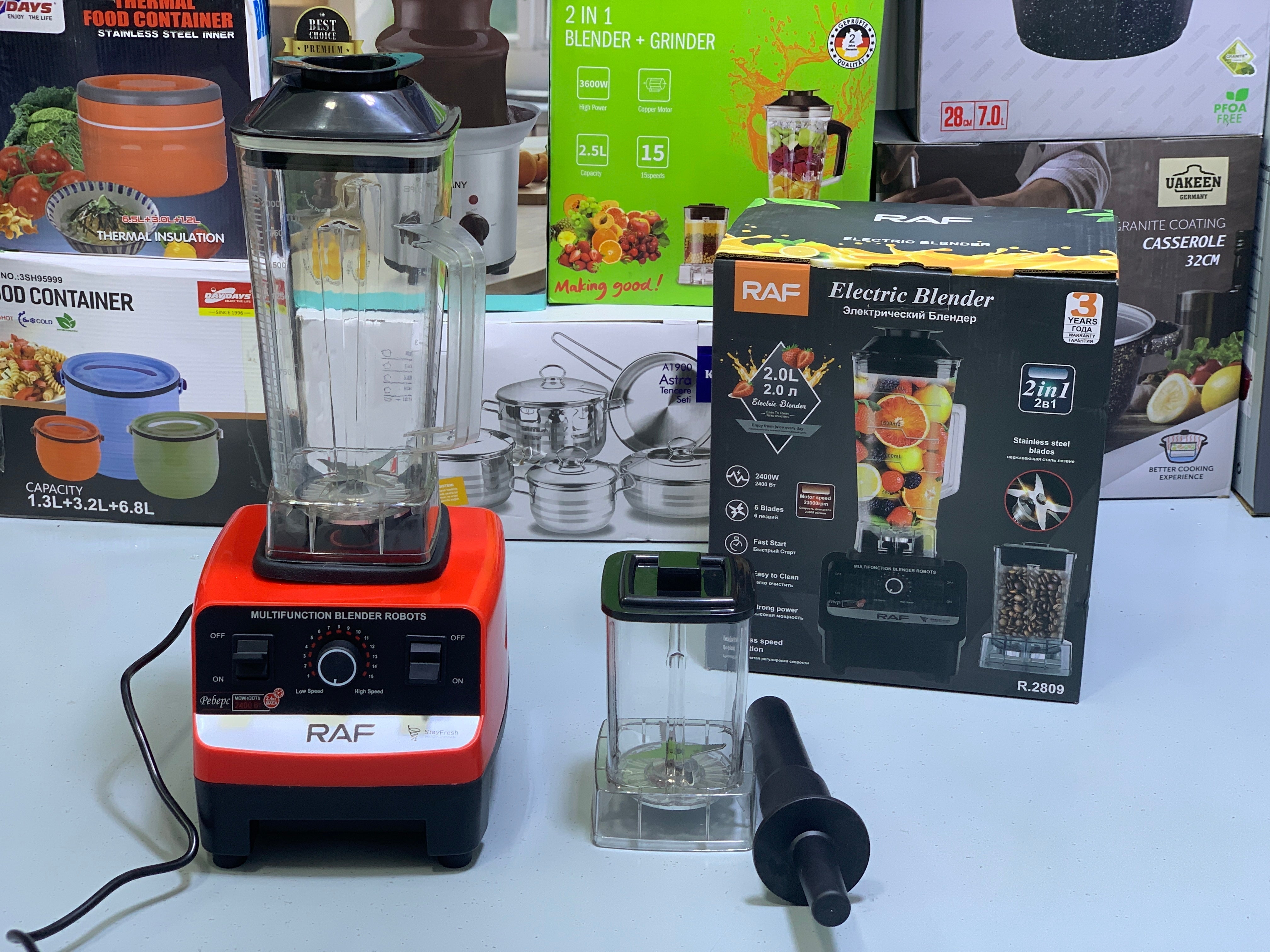 Raf Electric Blender Juicer-2400w Model: R 2809
