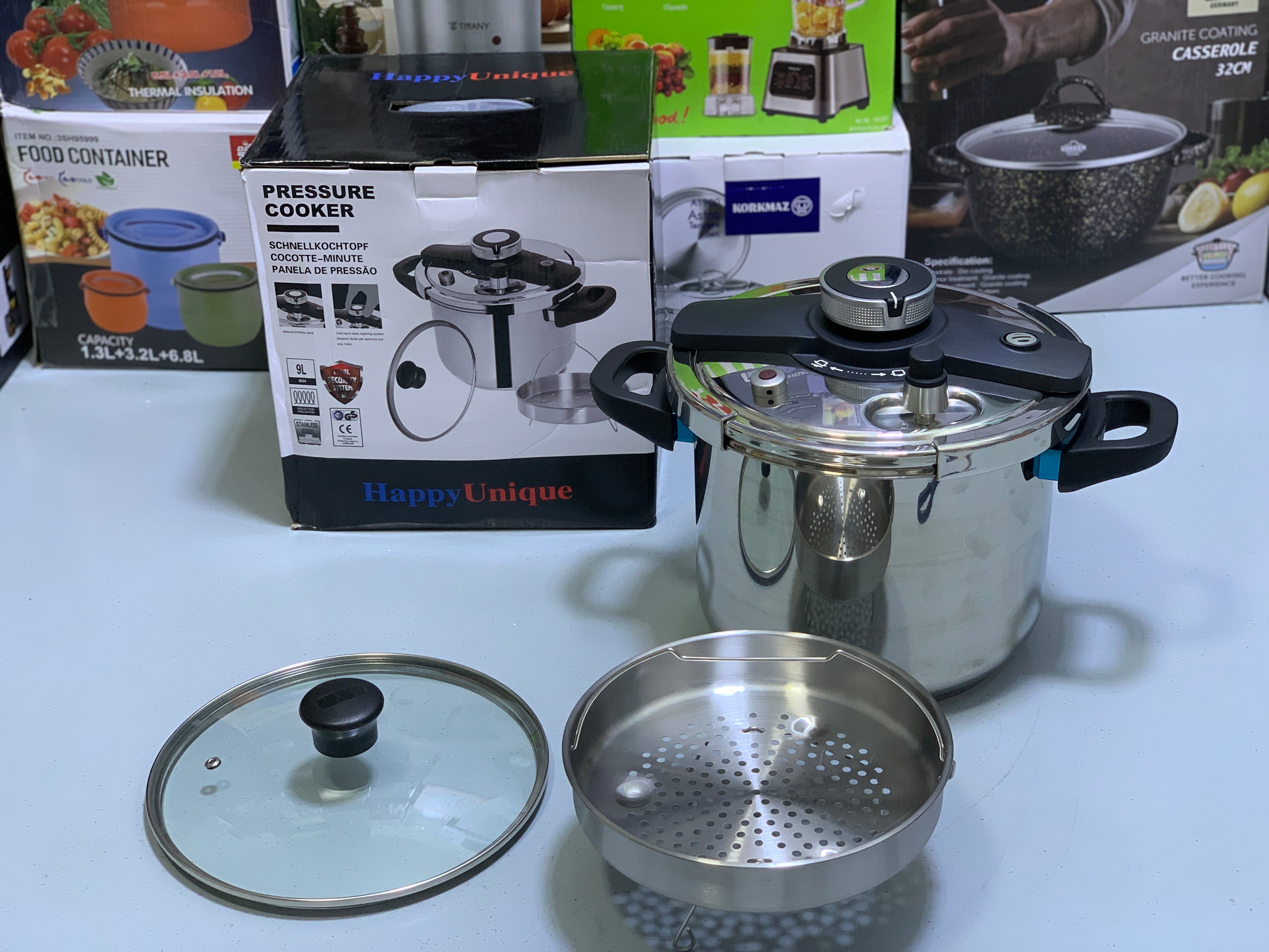 9L 2 in 1 Pressure Cooker Stainless Steel