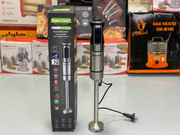 Super crest hand blender stainless steel blade 2500w Model: SCT-7010