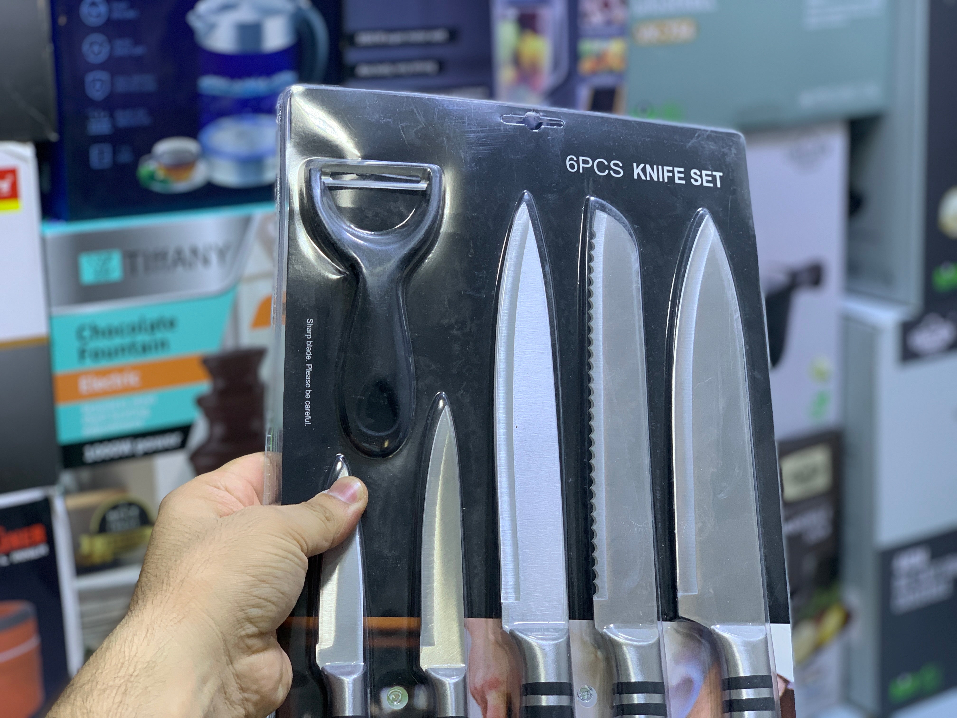 6 Pieces Knife Set Stainless Steel