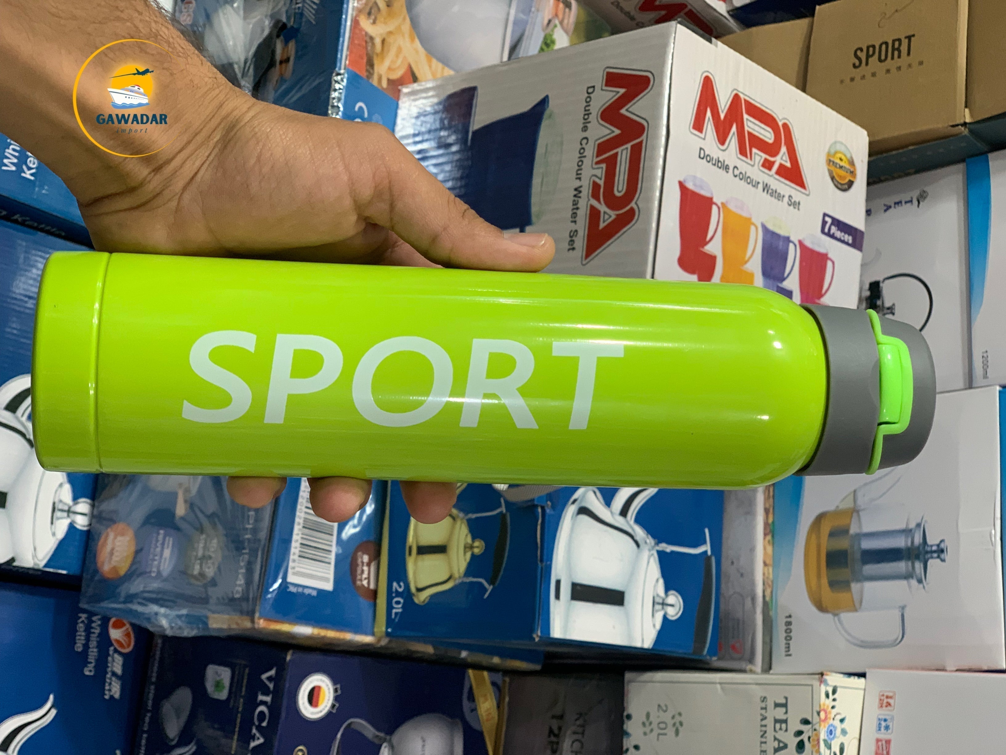 Hanif Traders's SPORT Brand Cold water bottles , Stainless Steel Built In Straw 750ml