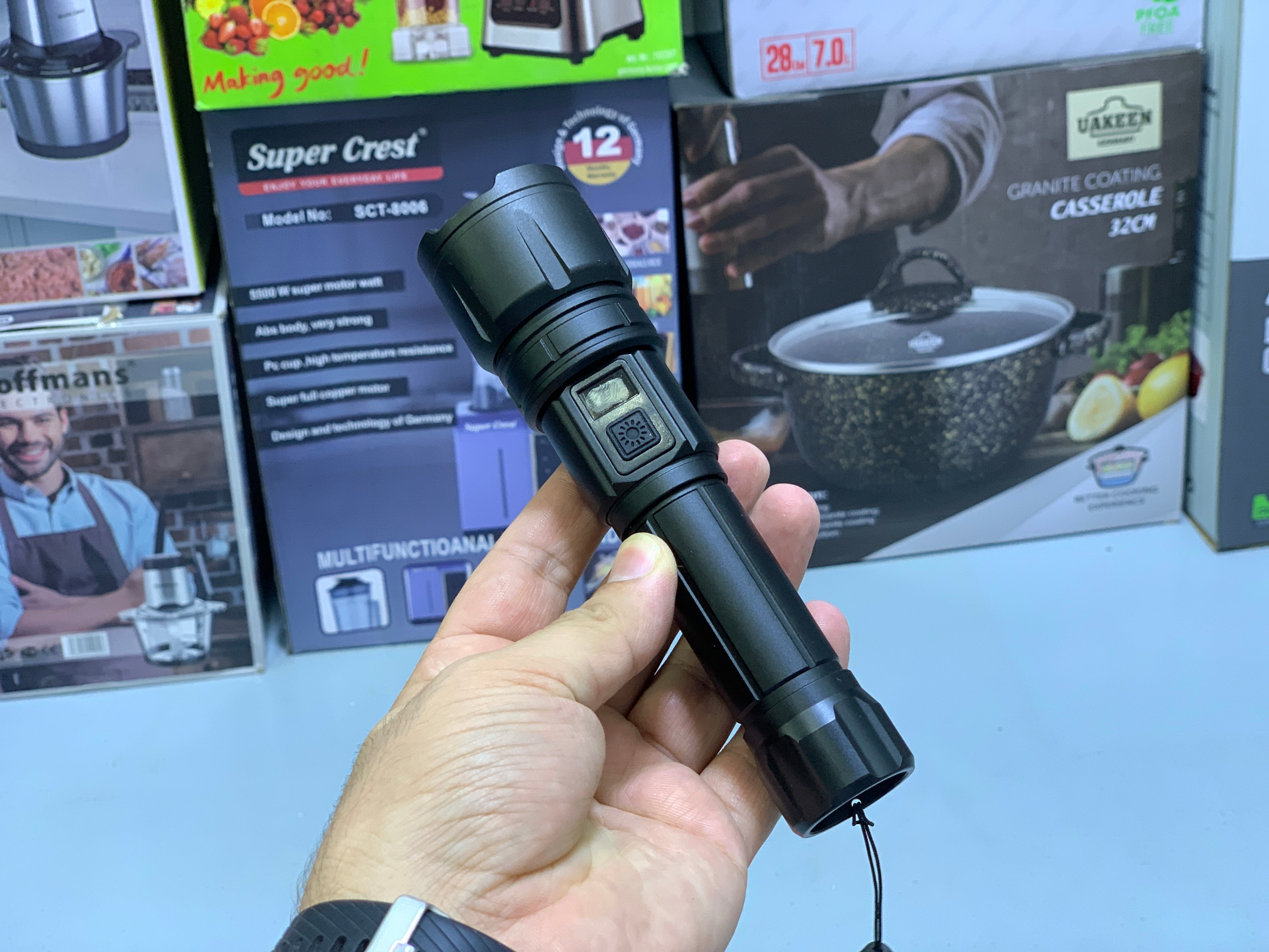 Coba USB Charging LED Flashlight, Handheld Torch Model- TG