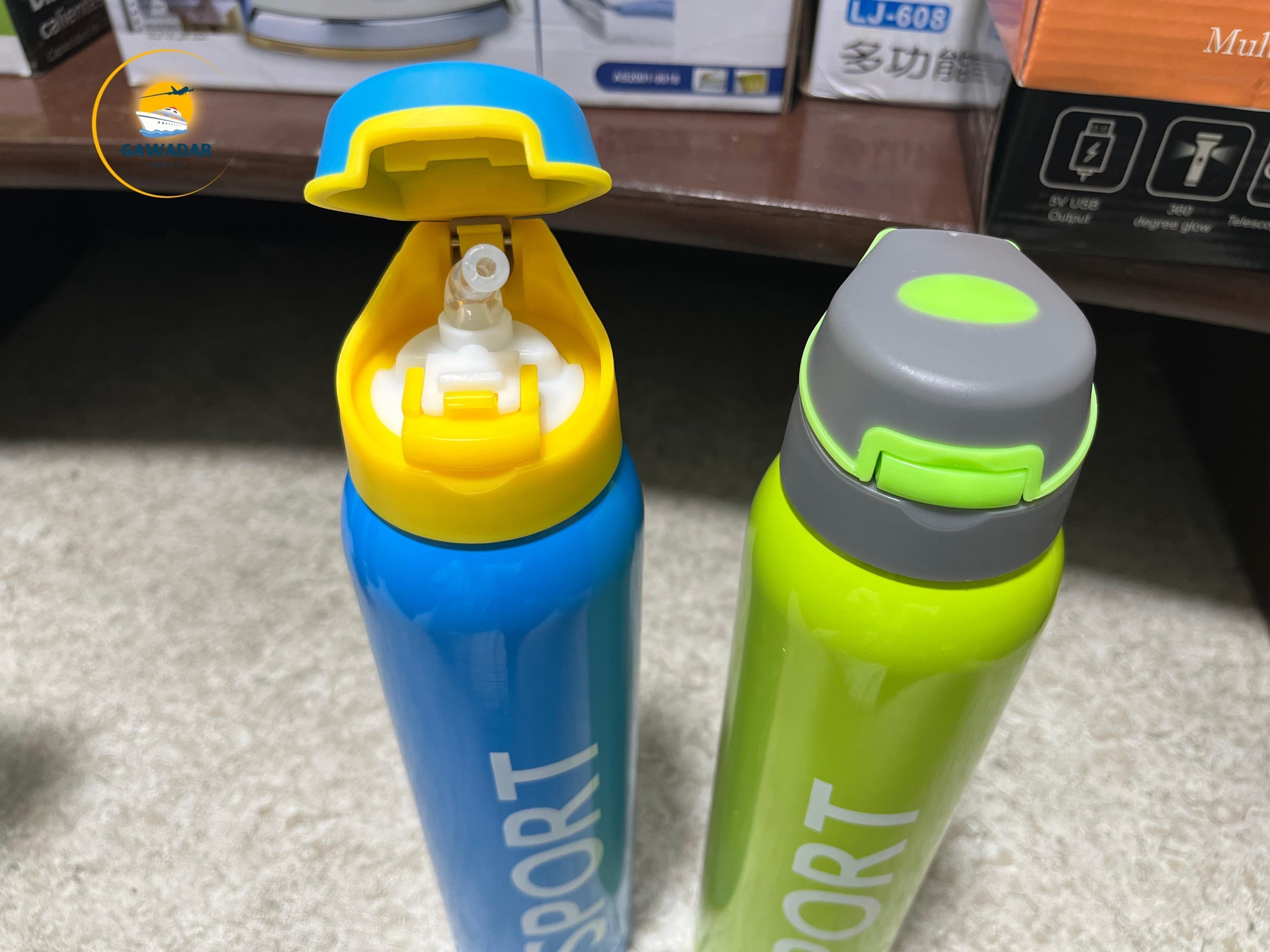 Hanif Traders's SPORT Brand Cold water bottles , Stainless Steel Built In Straw 750ml