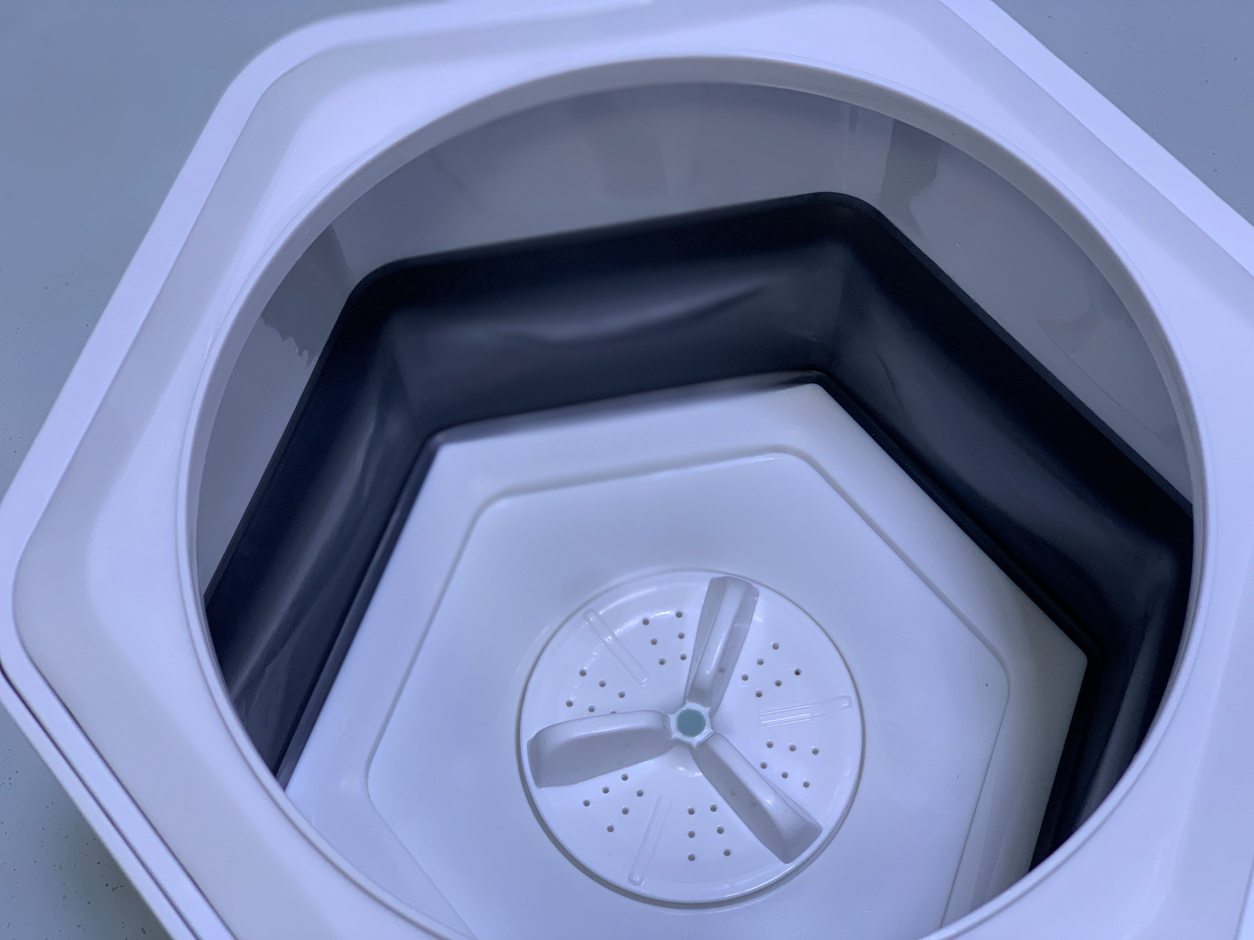 Folding portable washing machine
