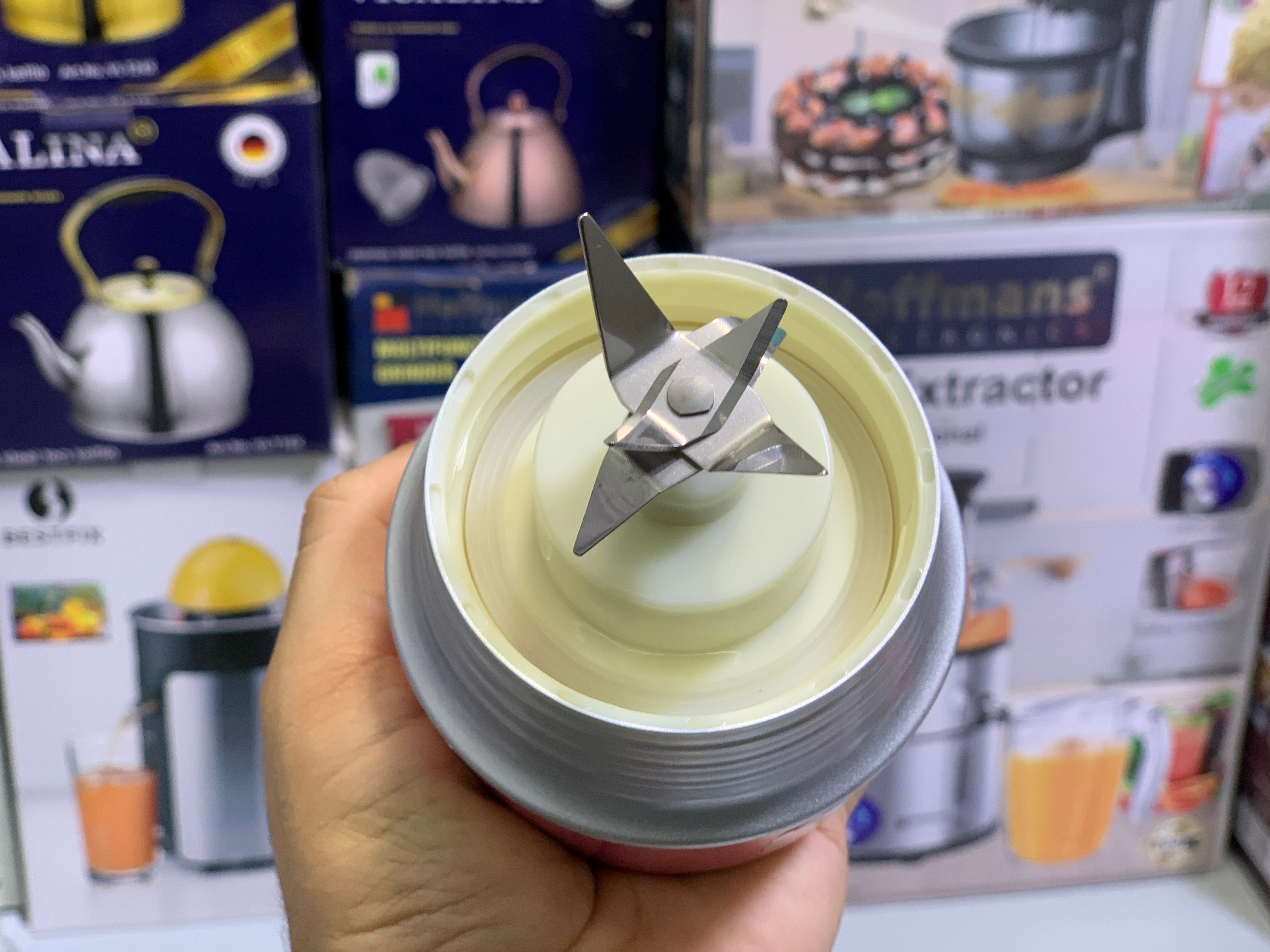 Portable Sports Juice Cup Juicer  420ml Stainless Steel Blades