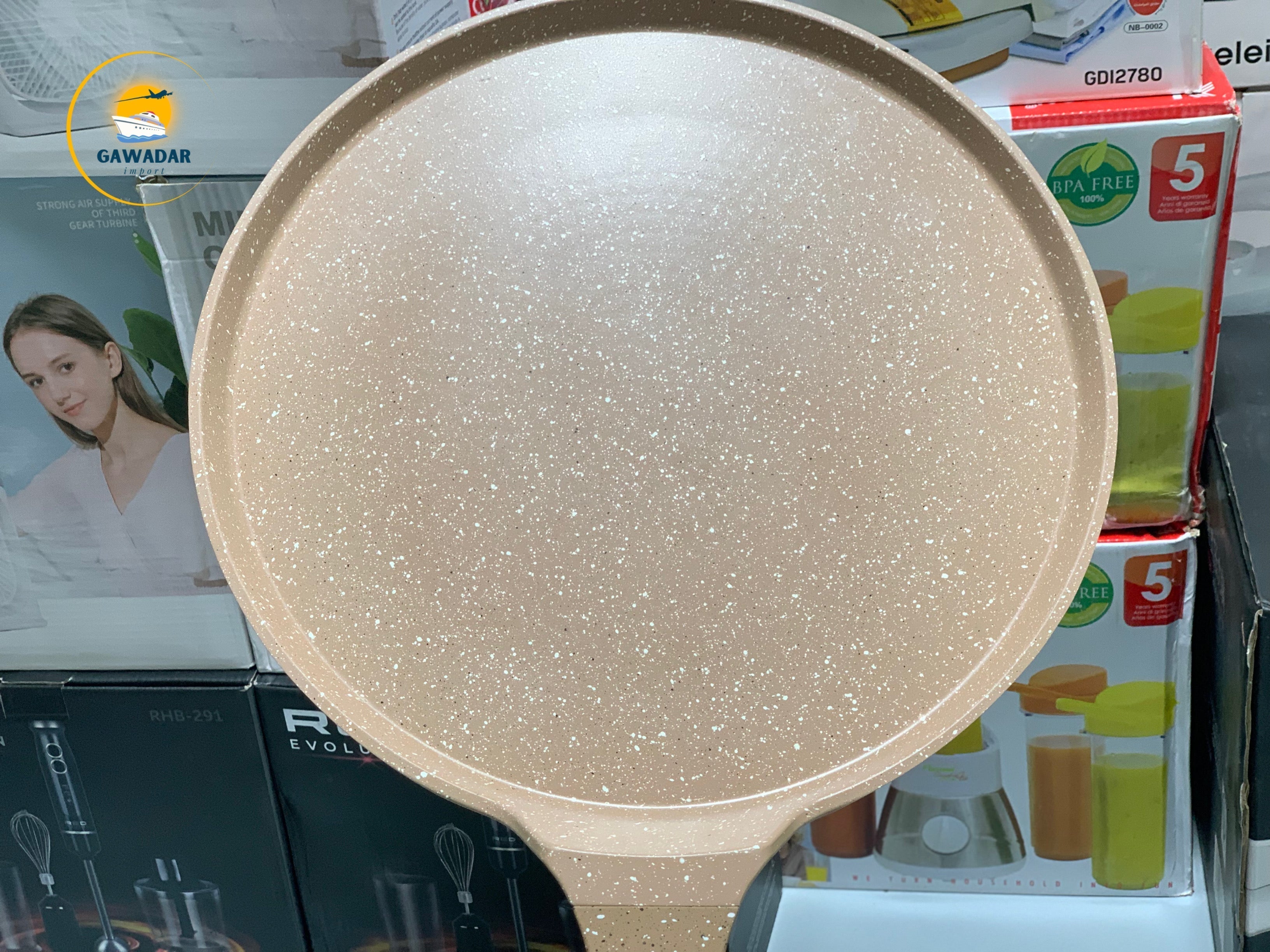 Bakhschie Brand Pure Granite non-stick Tawa of 32cm Black Color