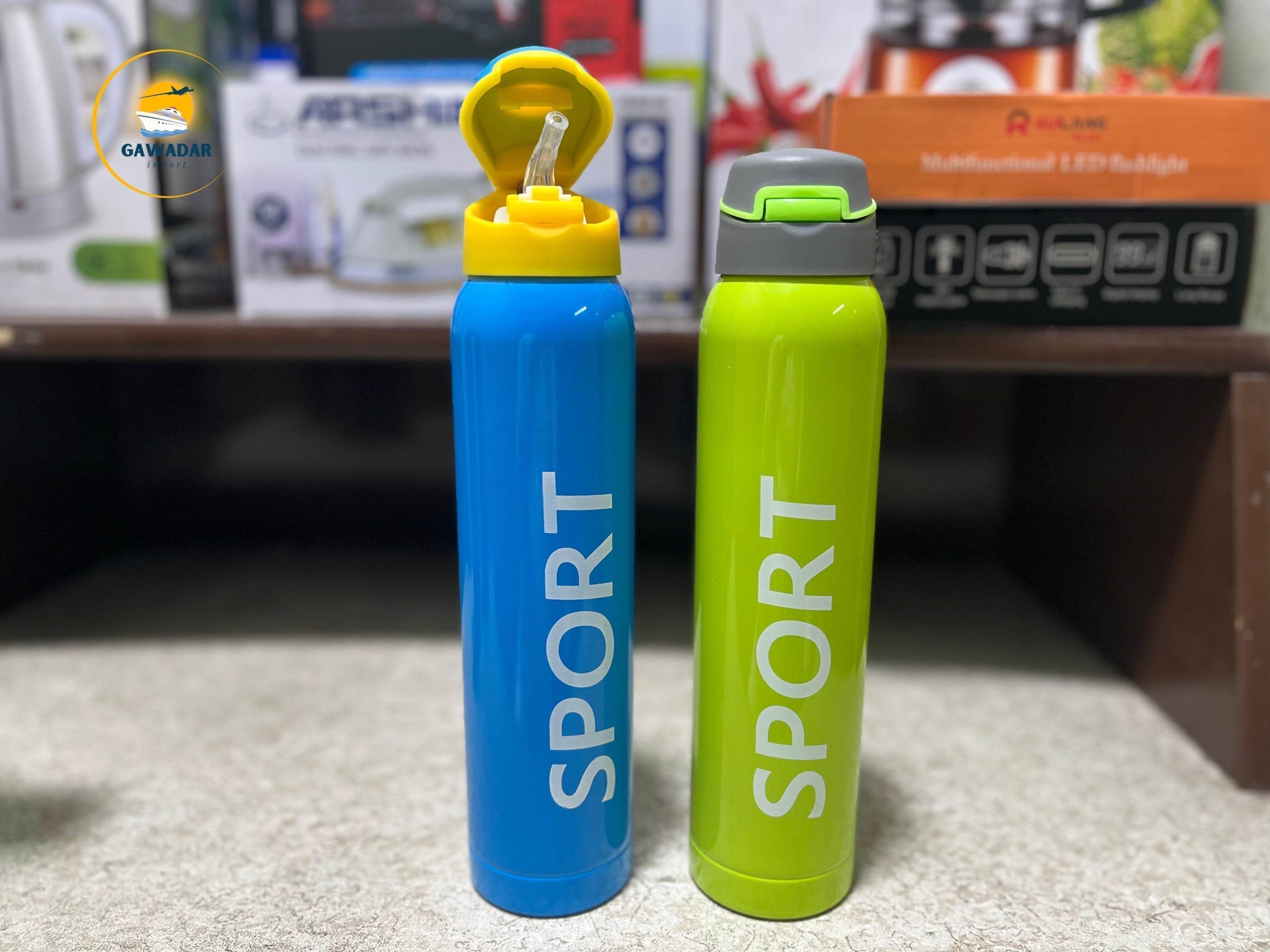 Hanif Traders's SPORT Brand Cold water bottles , Stainless Steel Built In Straw 750ml