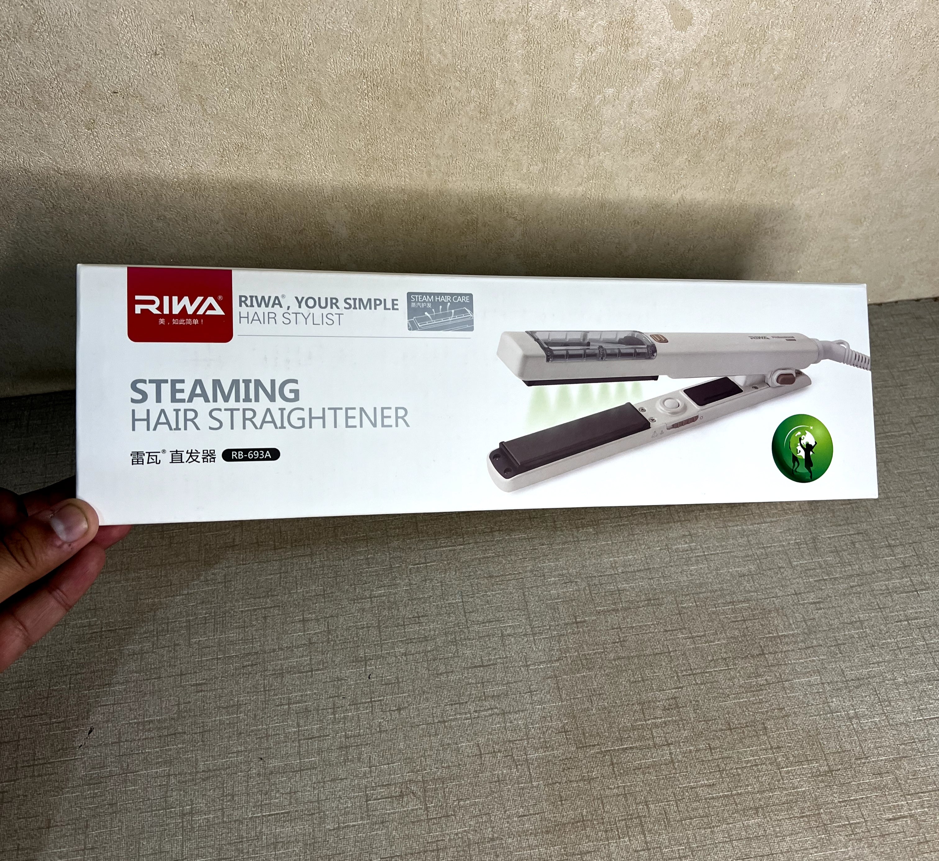 Hanif Traders™ Riwa – Steaming Hair Straightener with 2 Setting for Steam & Adjustable Temperature